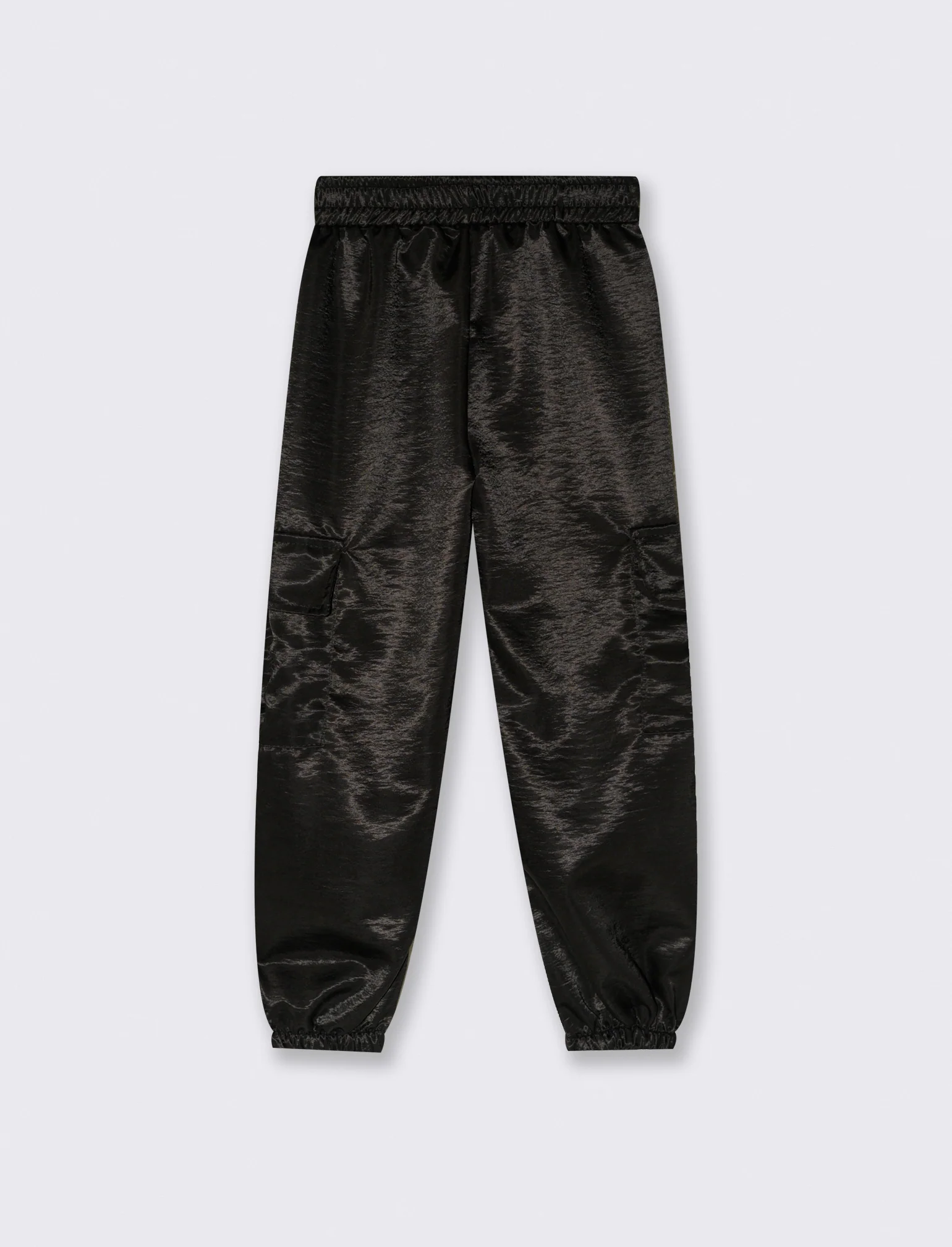 Pantaloni in tessuto lucido. - Nero - Image 2