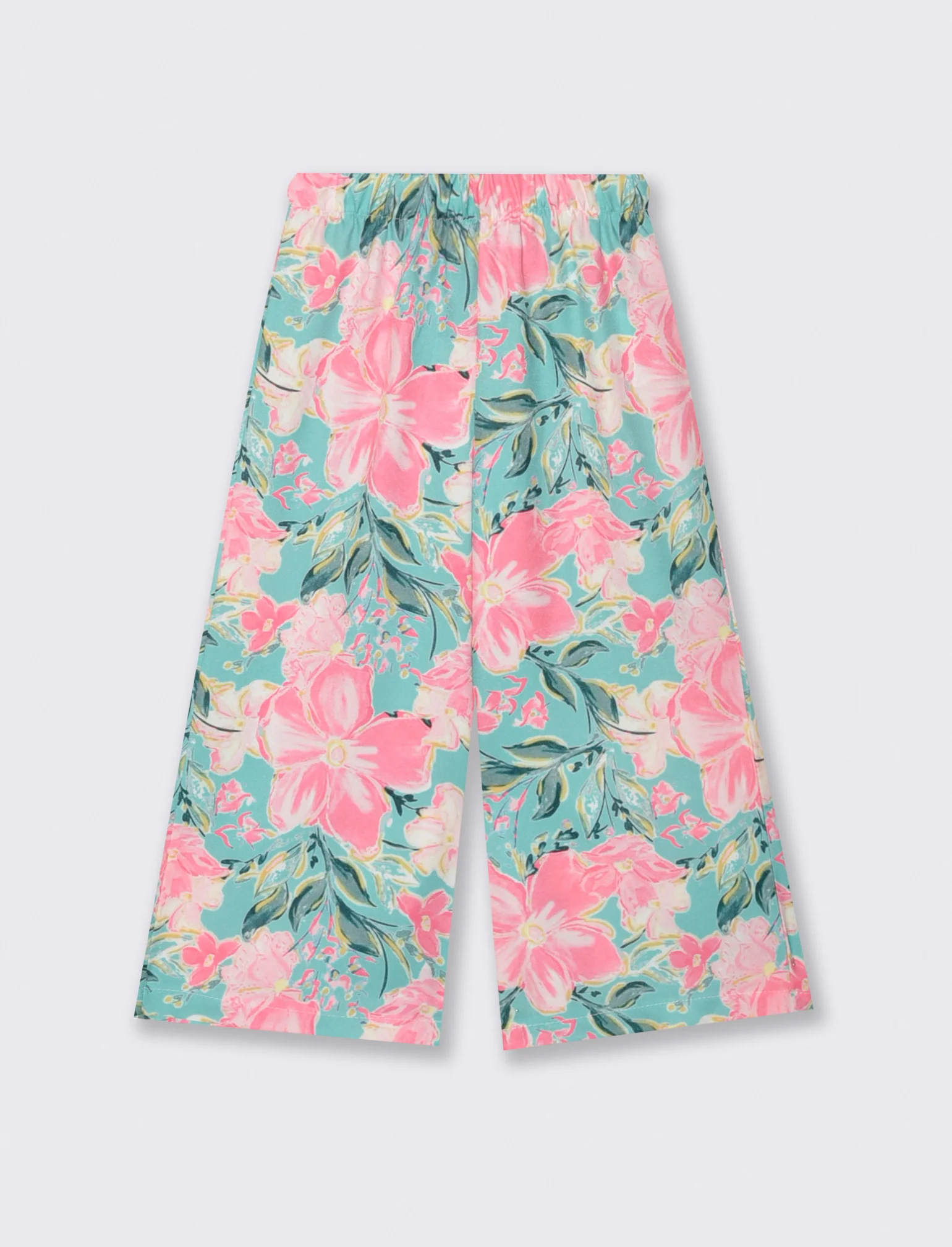 Pantaloni in tessuto stampato a gamba larga. - Fantasia - Image 2