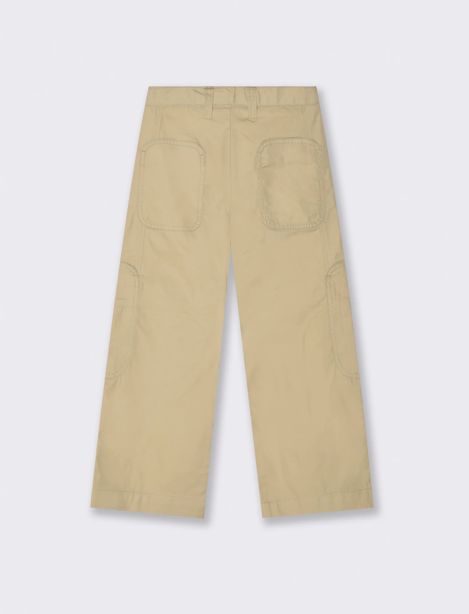 Pantaloni in twill gamba ampia. da bambina - Beige - Image 4