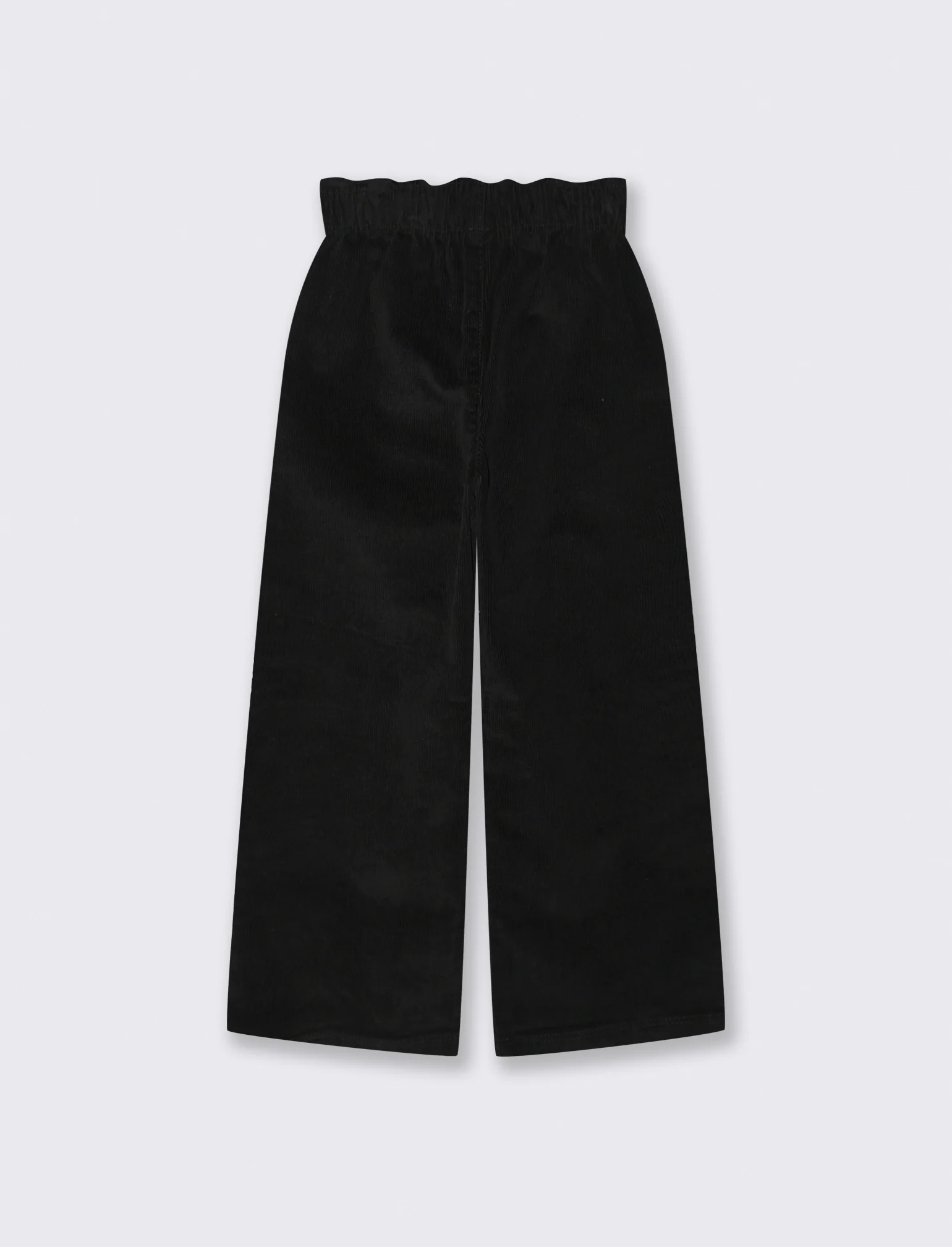 Pantaloni in velluto elastico a gamba larga. - Nero - Image 2