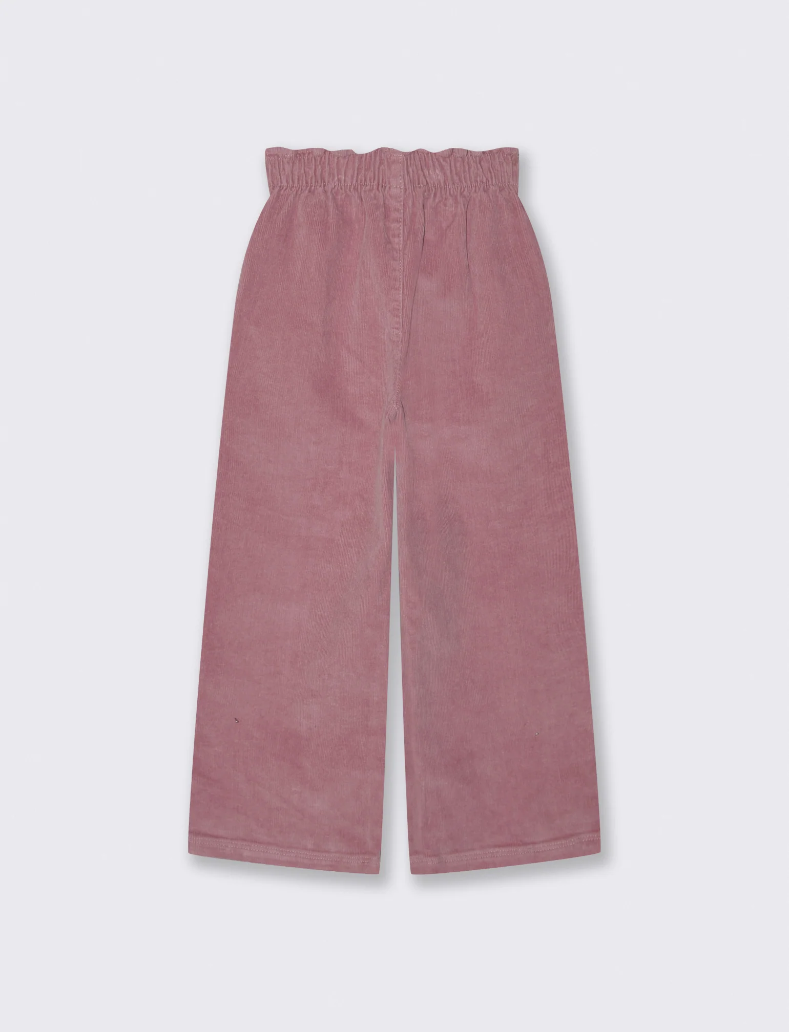 Pantaloni in velluto elastico a gamba larga. - Rosa cipolla - Image 2