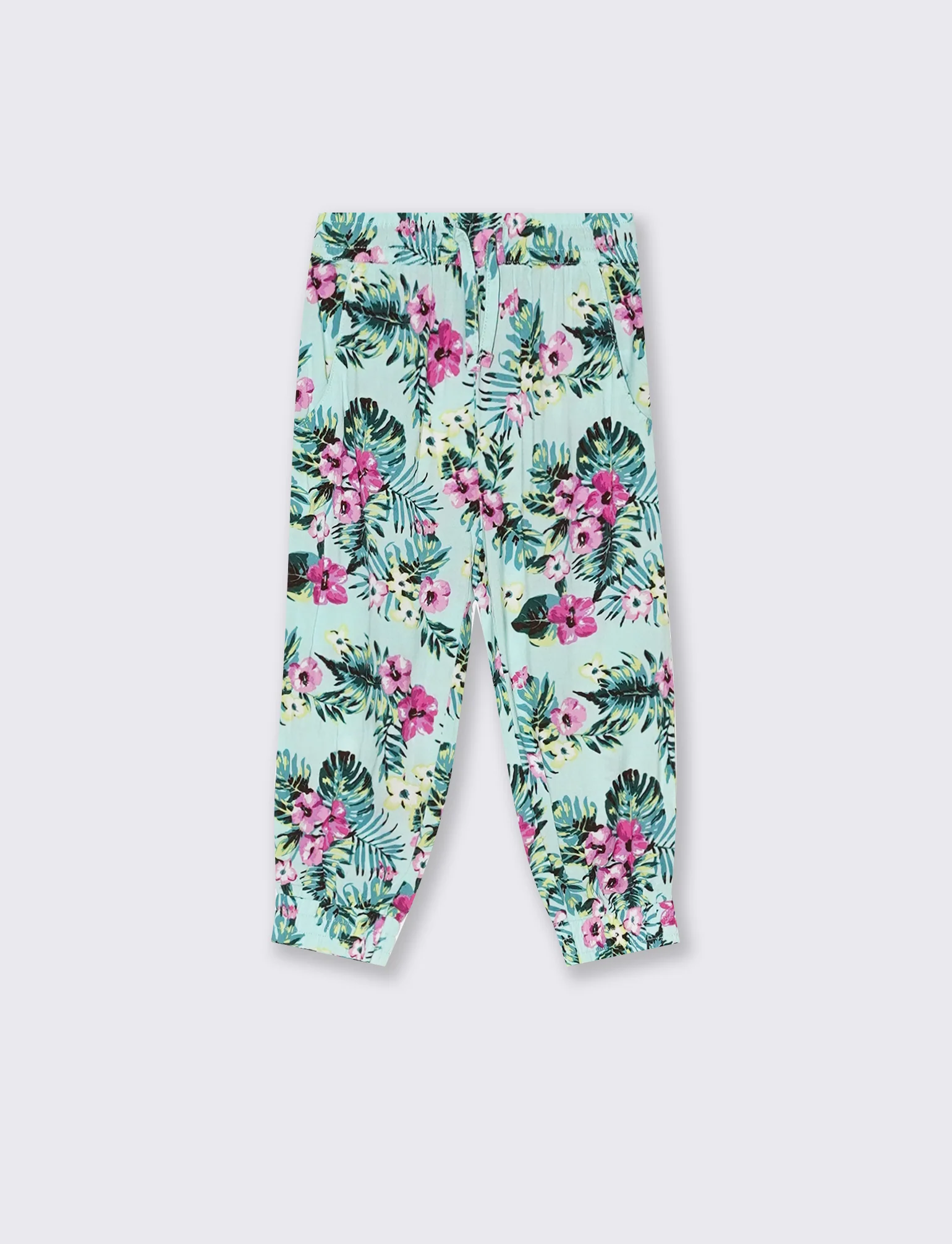 Pantaloni in viscosa da neonata - Verde acqua