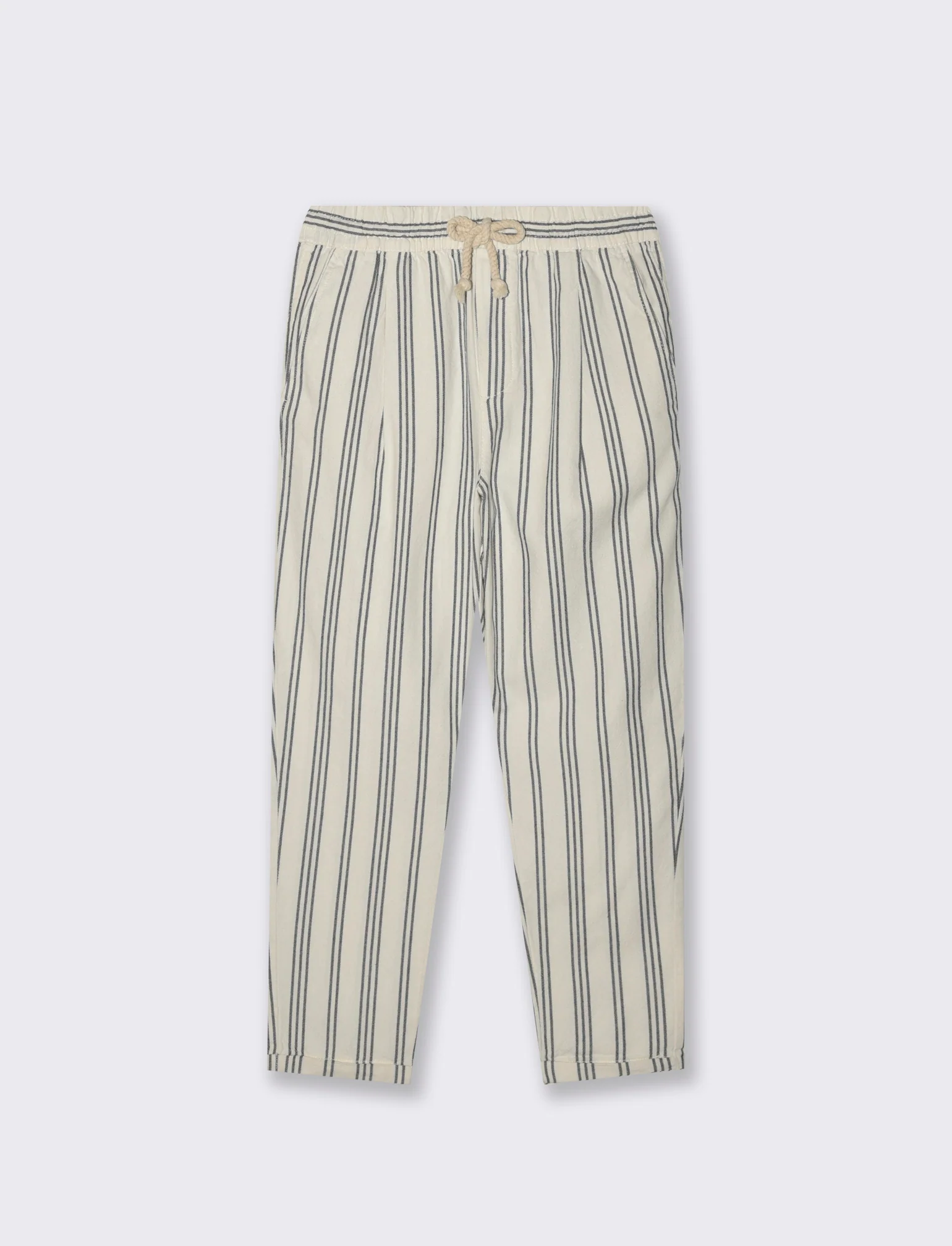 Pantaloni jogger a righe da uomo - Beige ecru - Image 4