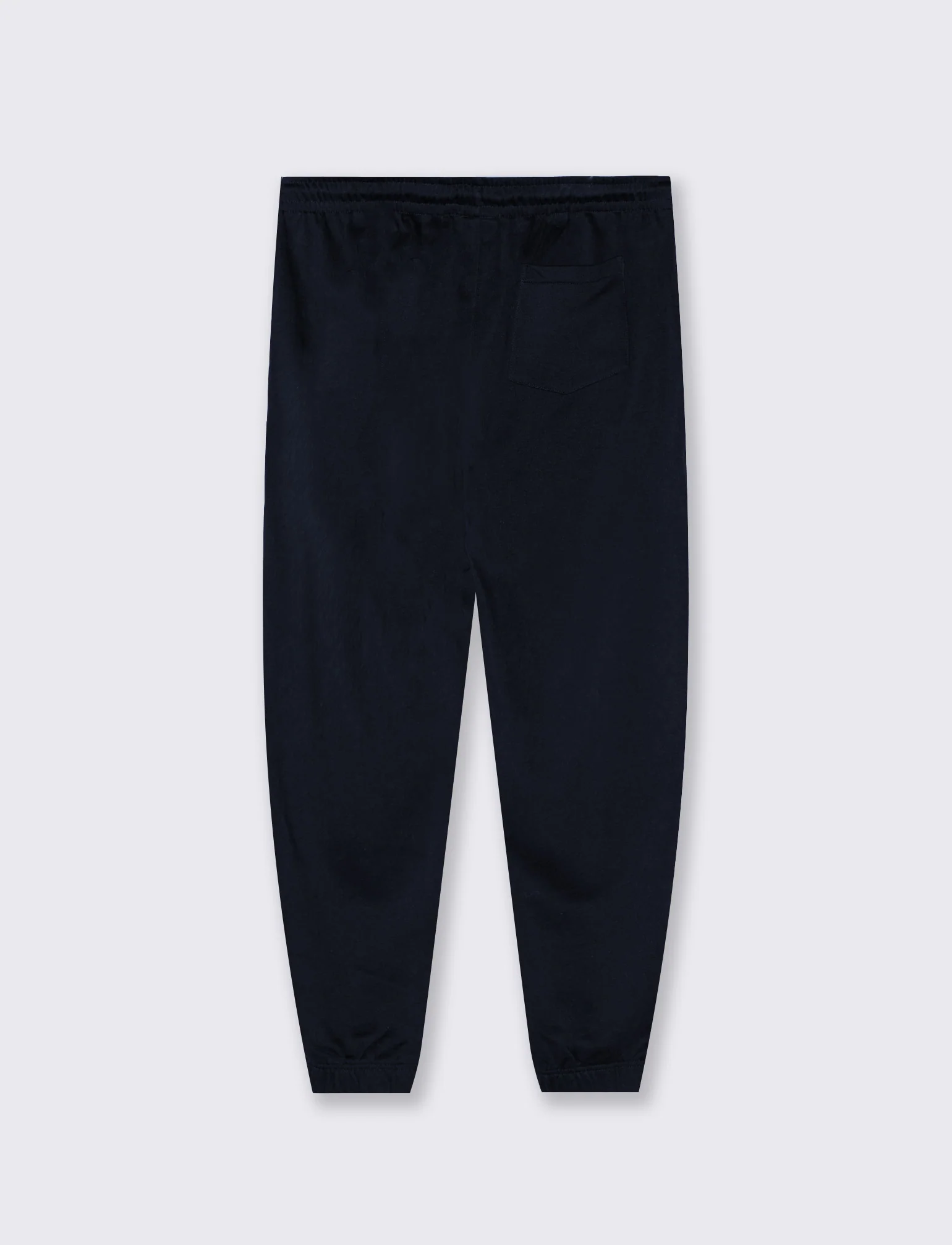 Pantaloni Jogger Basic in Felpa con Elastico - Blu - Image 2