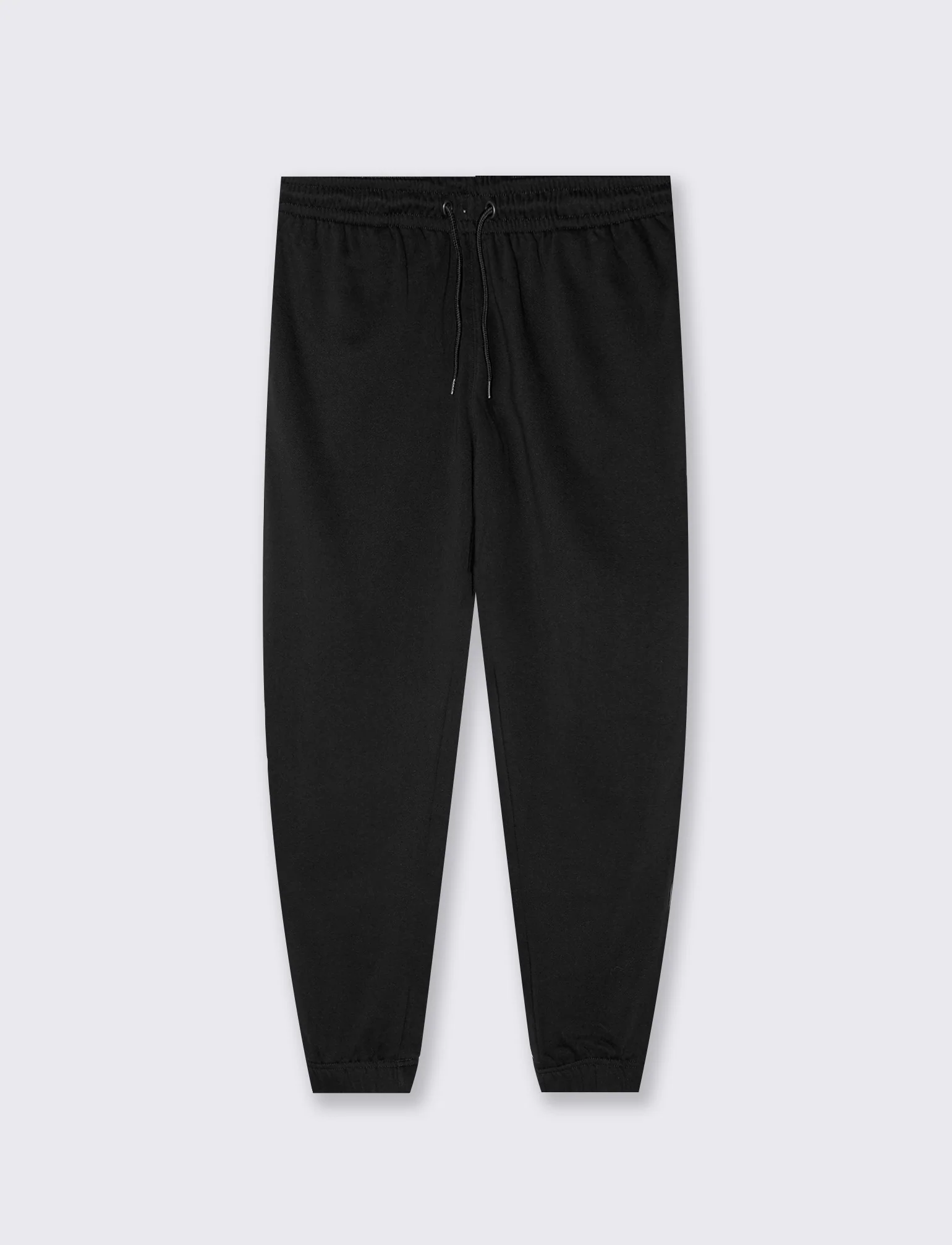 Pantaloni Jogger Basic in Felpa con Elastico - Nero