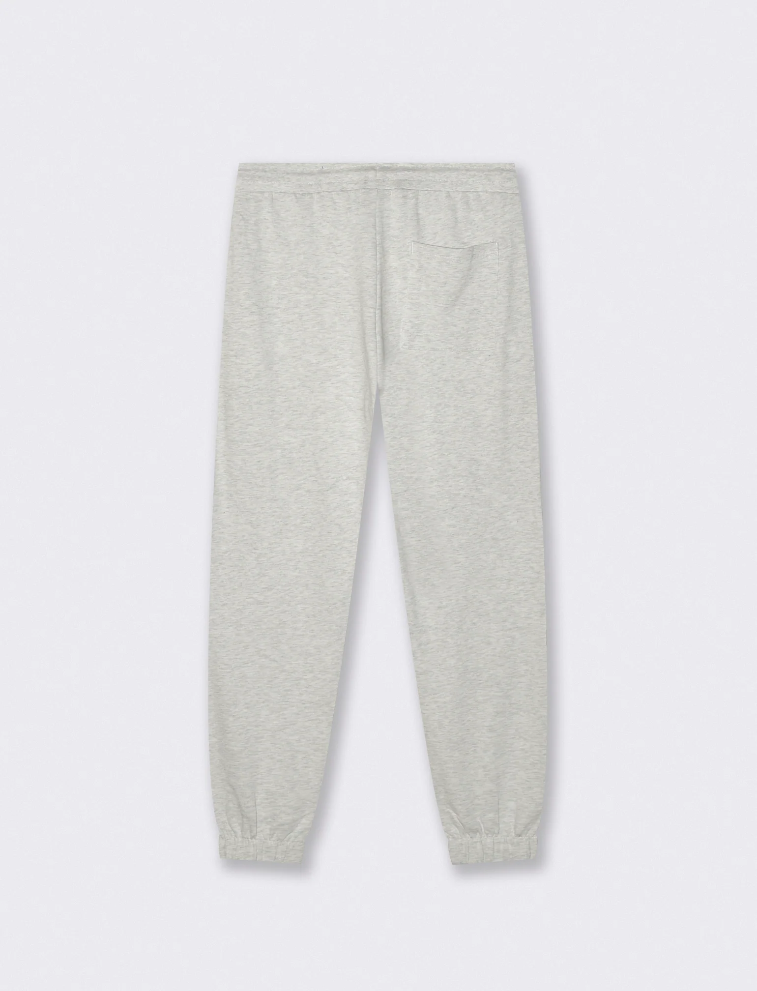 Pantaloni Jogger Basic in Felpa con Tasche - Grigio mel.
