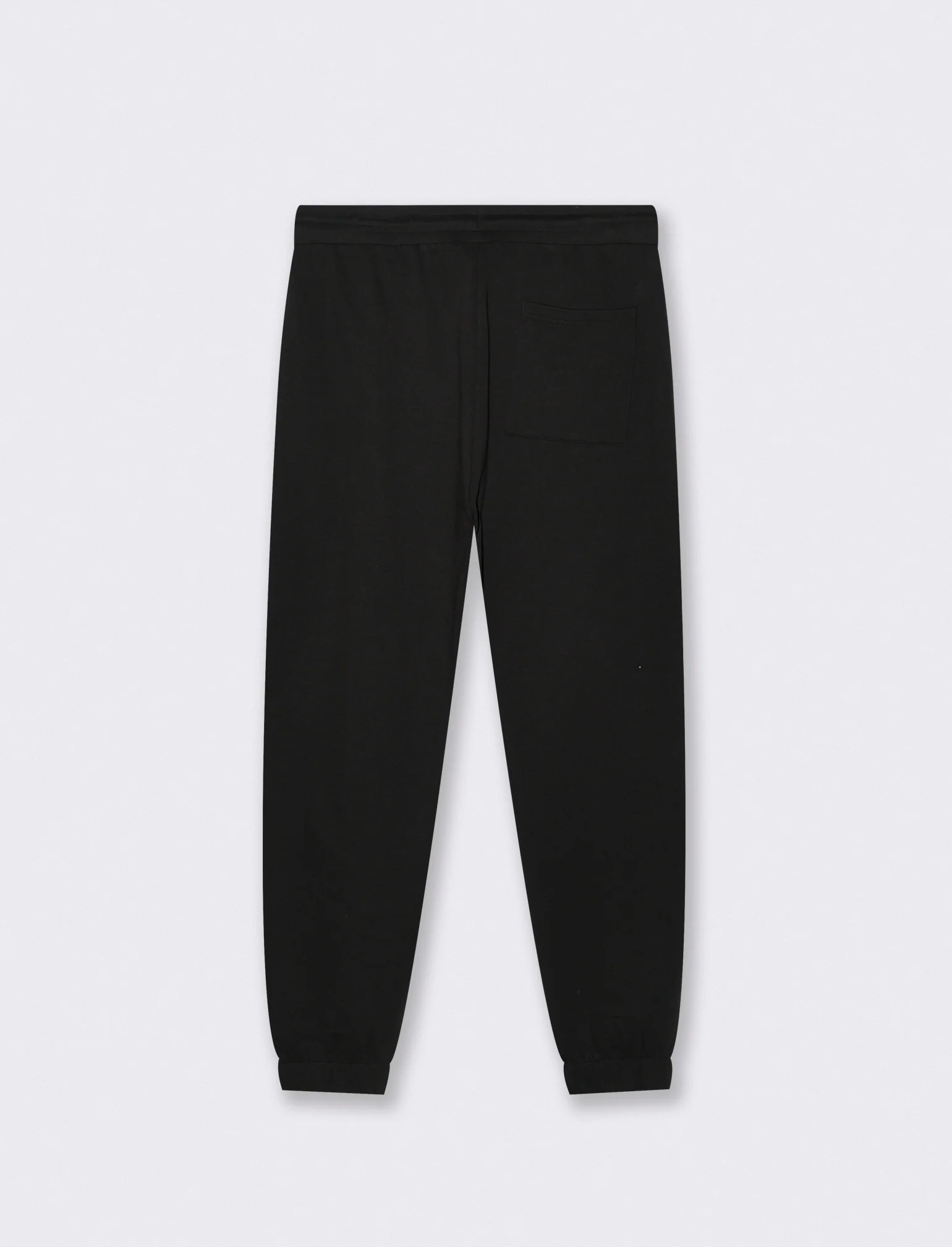 Pantaloni Jogger Basic in Felpa con Tasche - Nero
