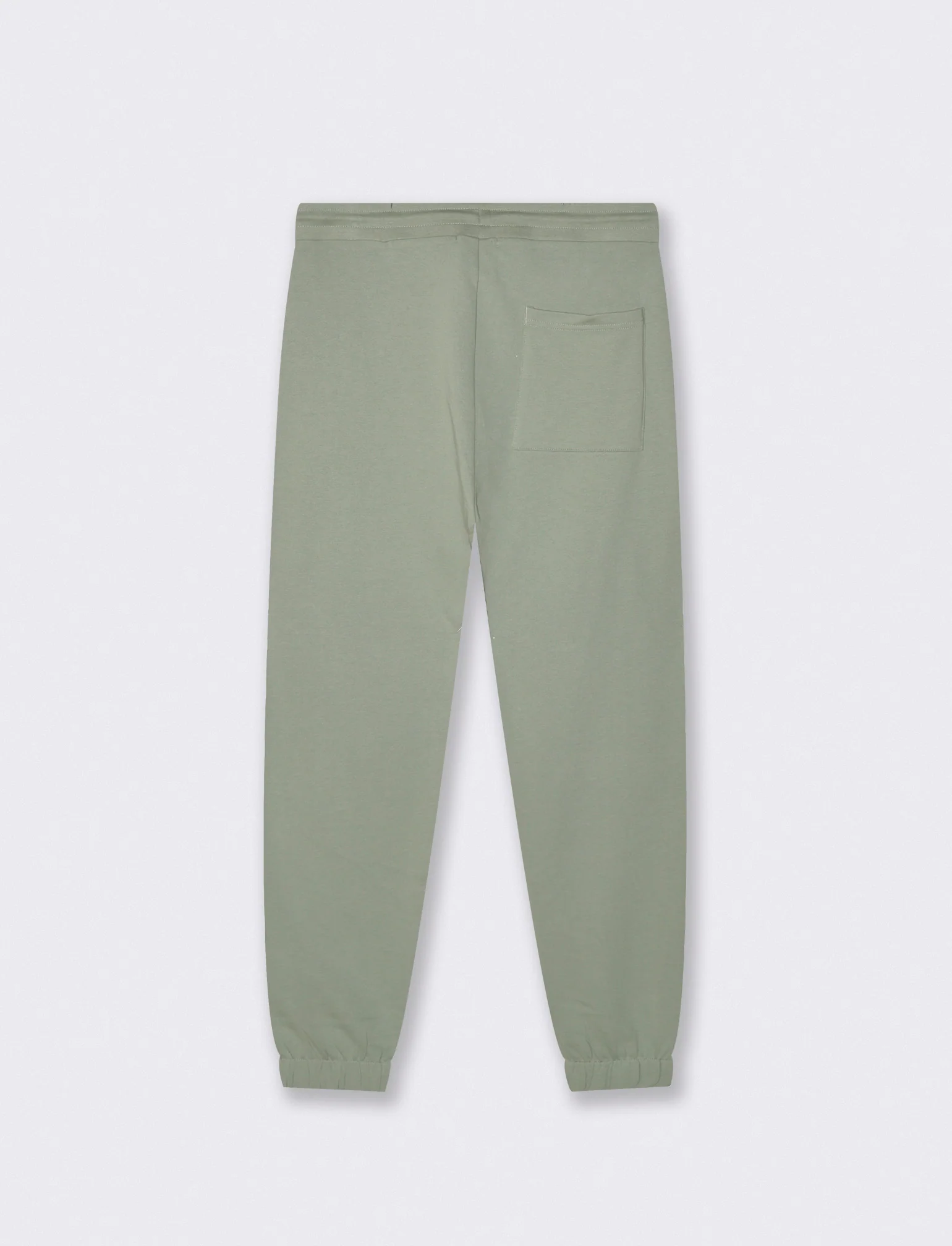 Pantaloni Jogger Basic in Felpa con Tasche - Verde salvia