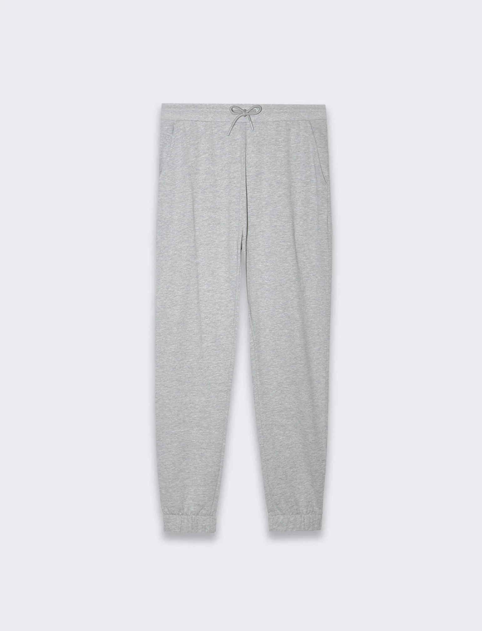 Pantaloni jogger basic in felpa da uomo - Grigio mel. - Image 4