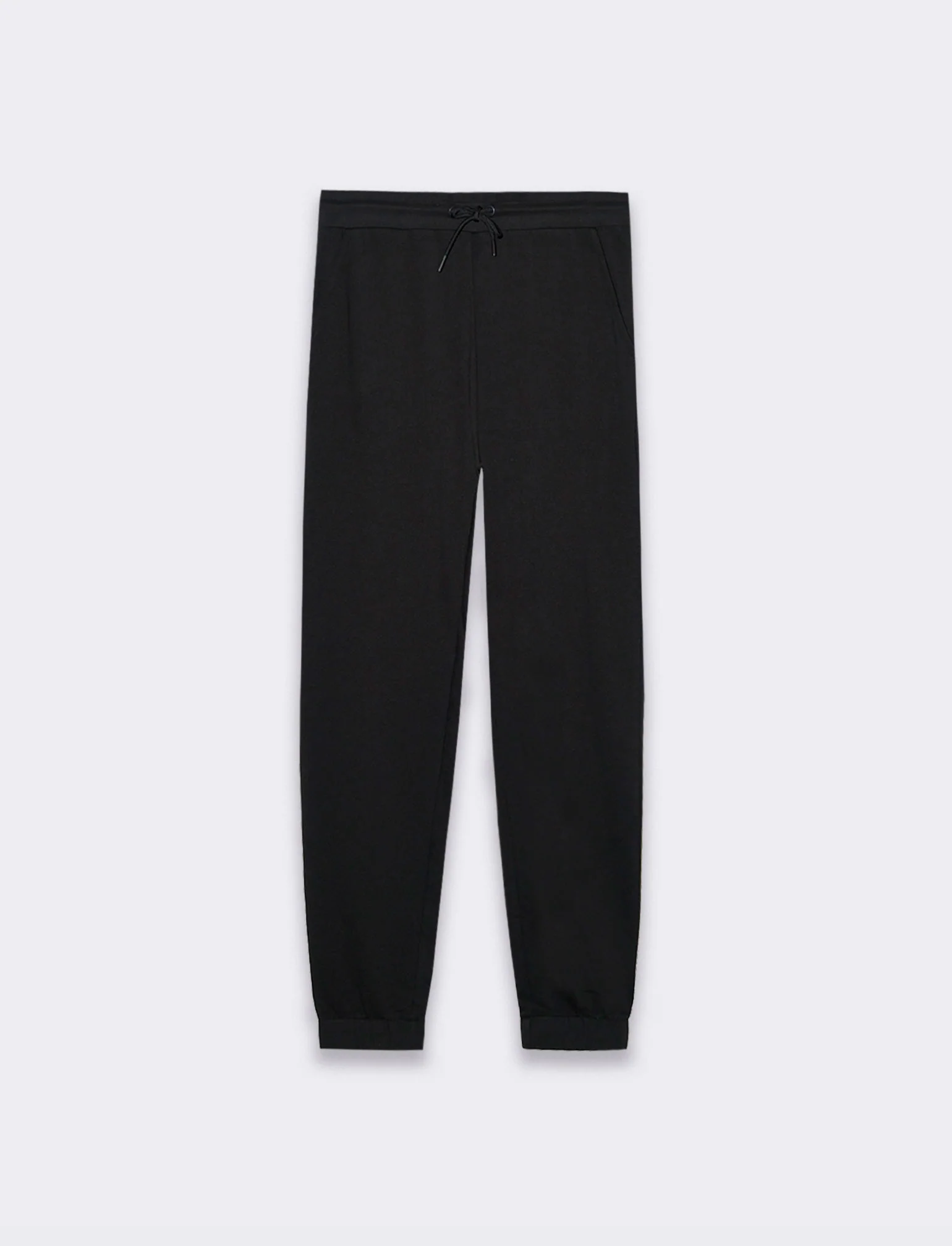 Pantaloni jogger basic in felpa da uomo - Nero