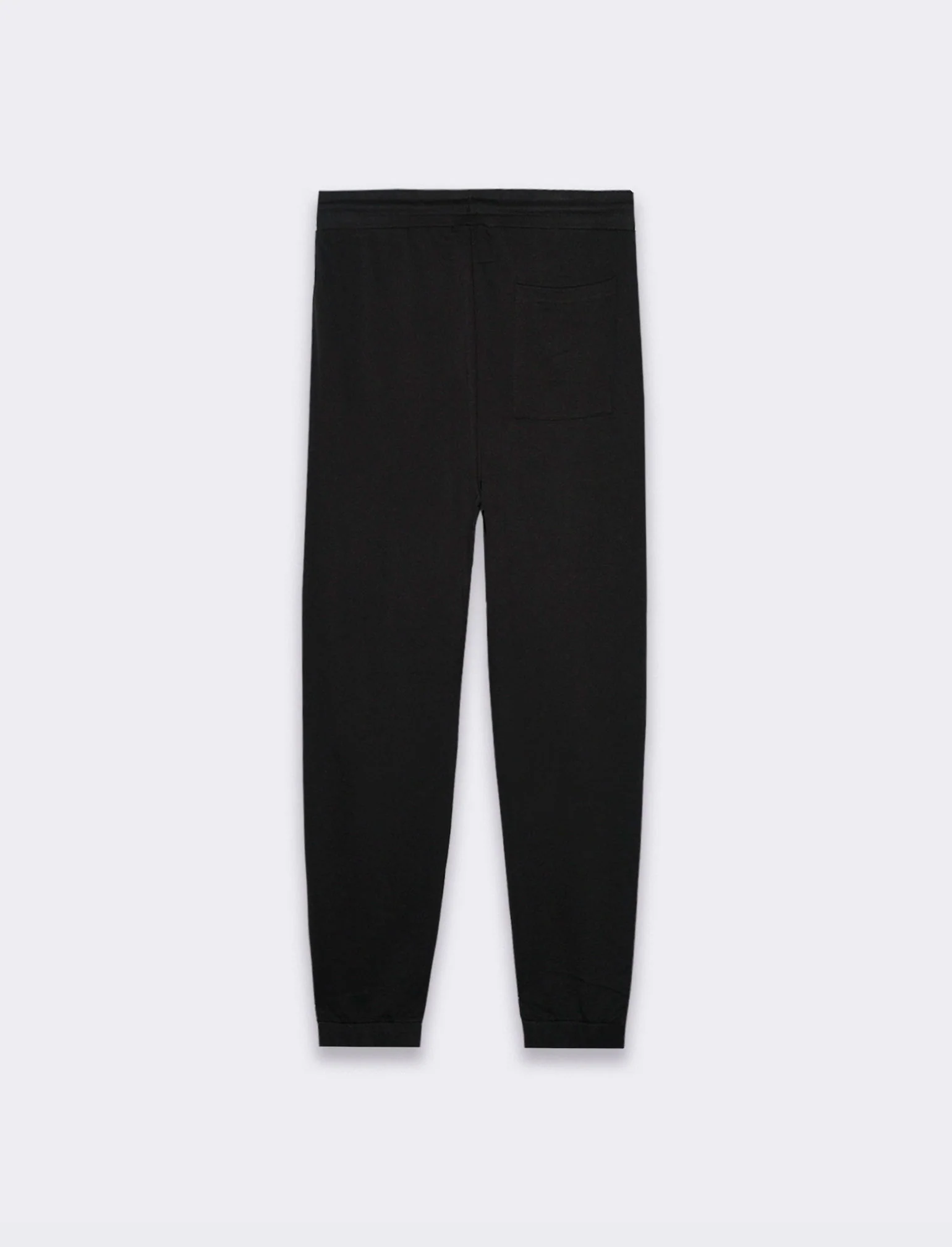 Pantaloni jogger basic in felpa da uomo - Nero - Image 2