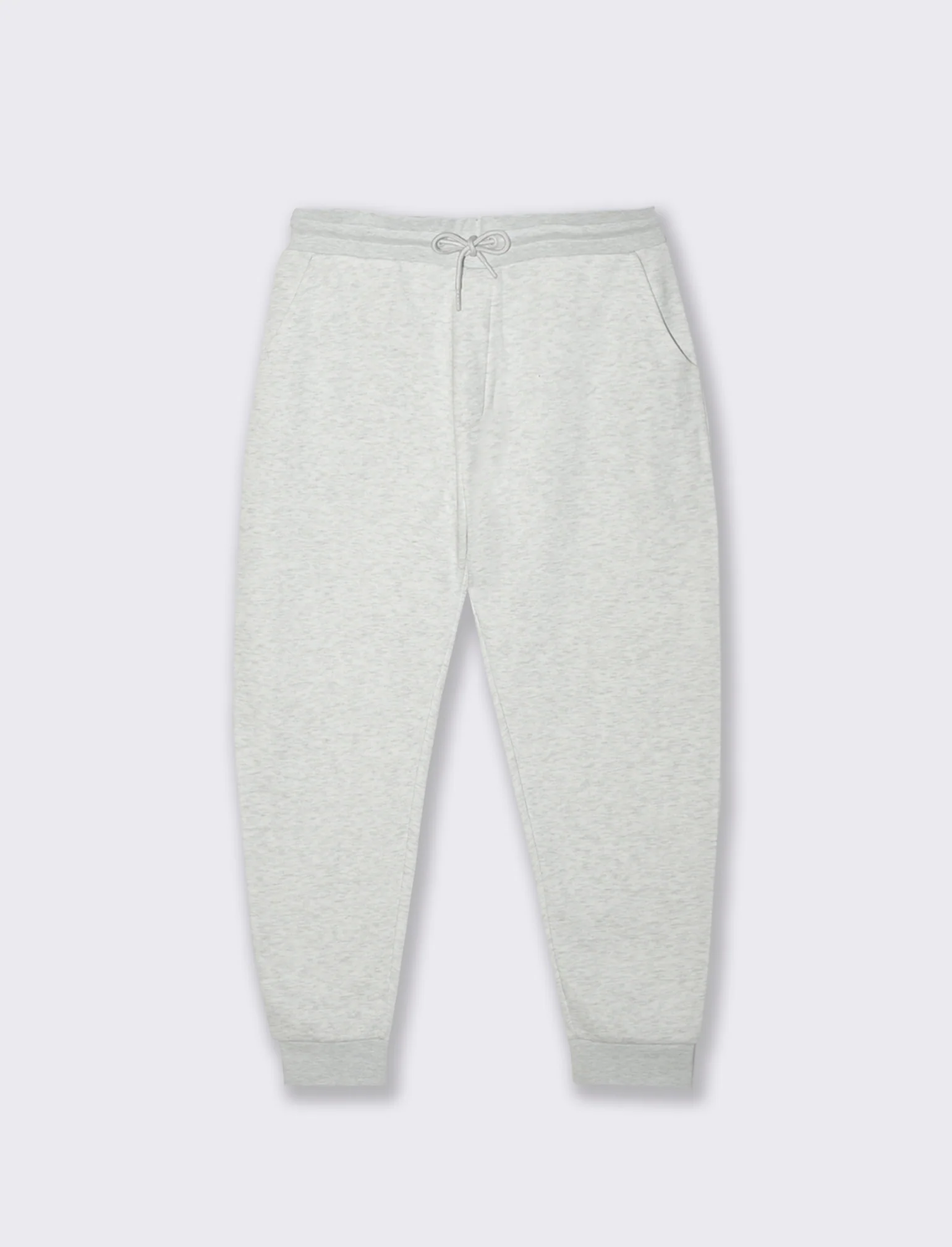 PANTALONI JOGGER BASIC IN FELPA - Grigio mel. - Image 2