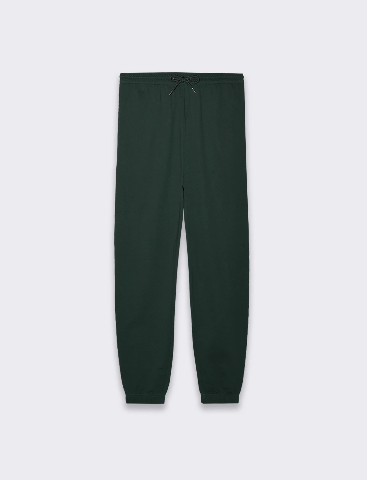 PANTALONI JOGGER BASIC IN FELPA - Verde scuro