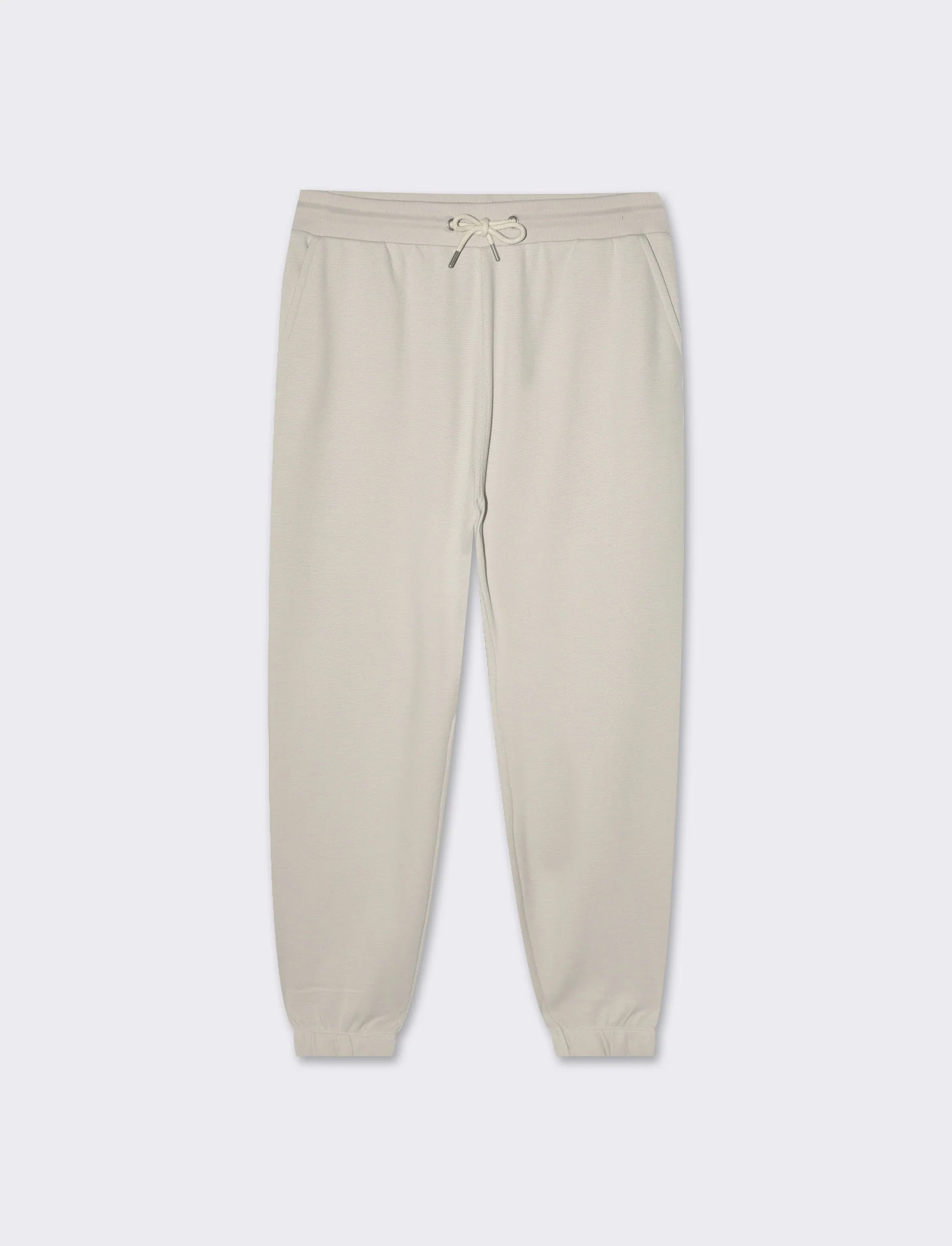 Pantaloni jogger basic in piquet da uomo - Grigio ghiaccio