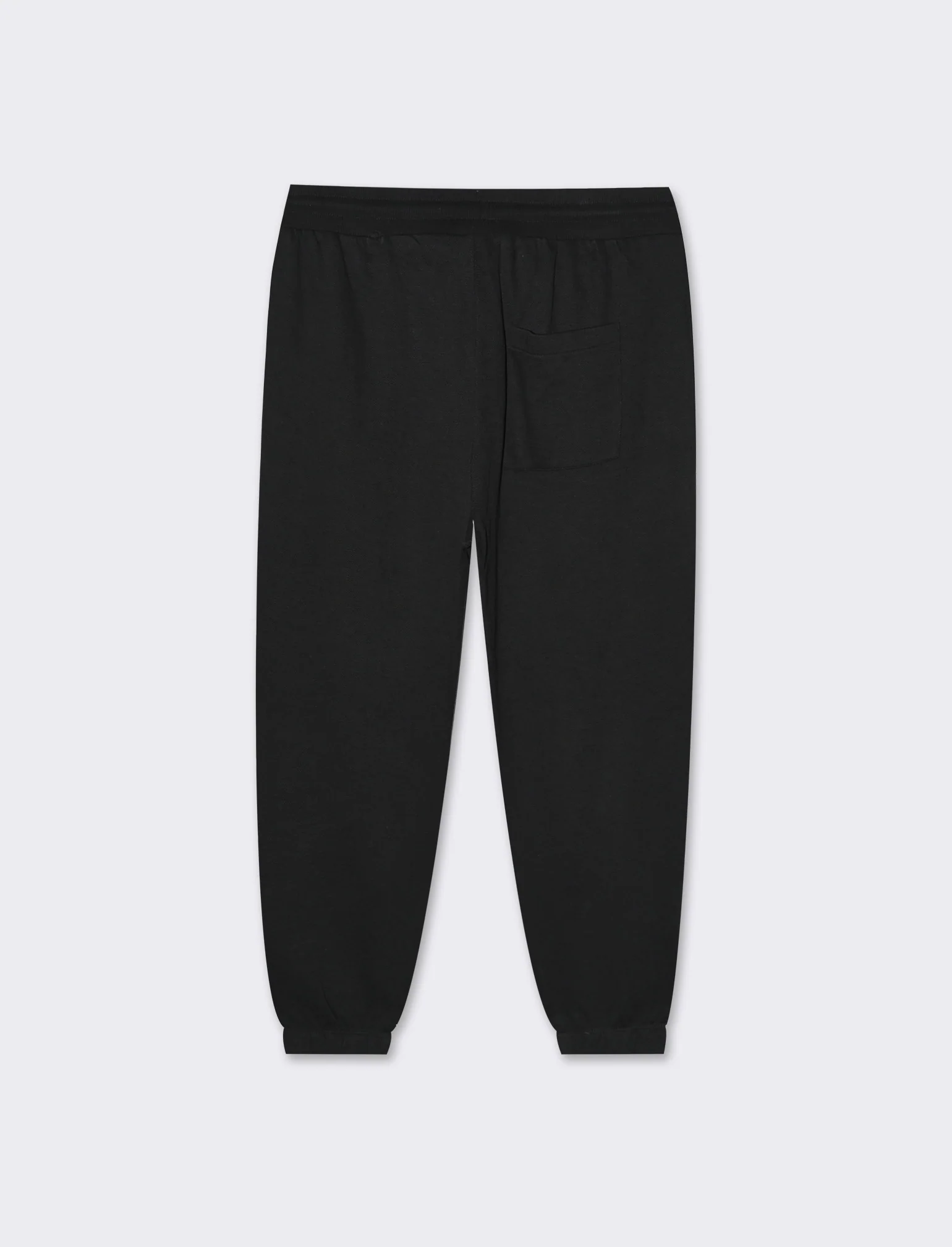 Pantaloni jogger basic in piquet da uomo - Nero - Image 2