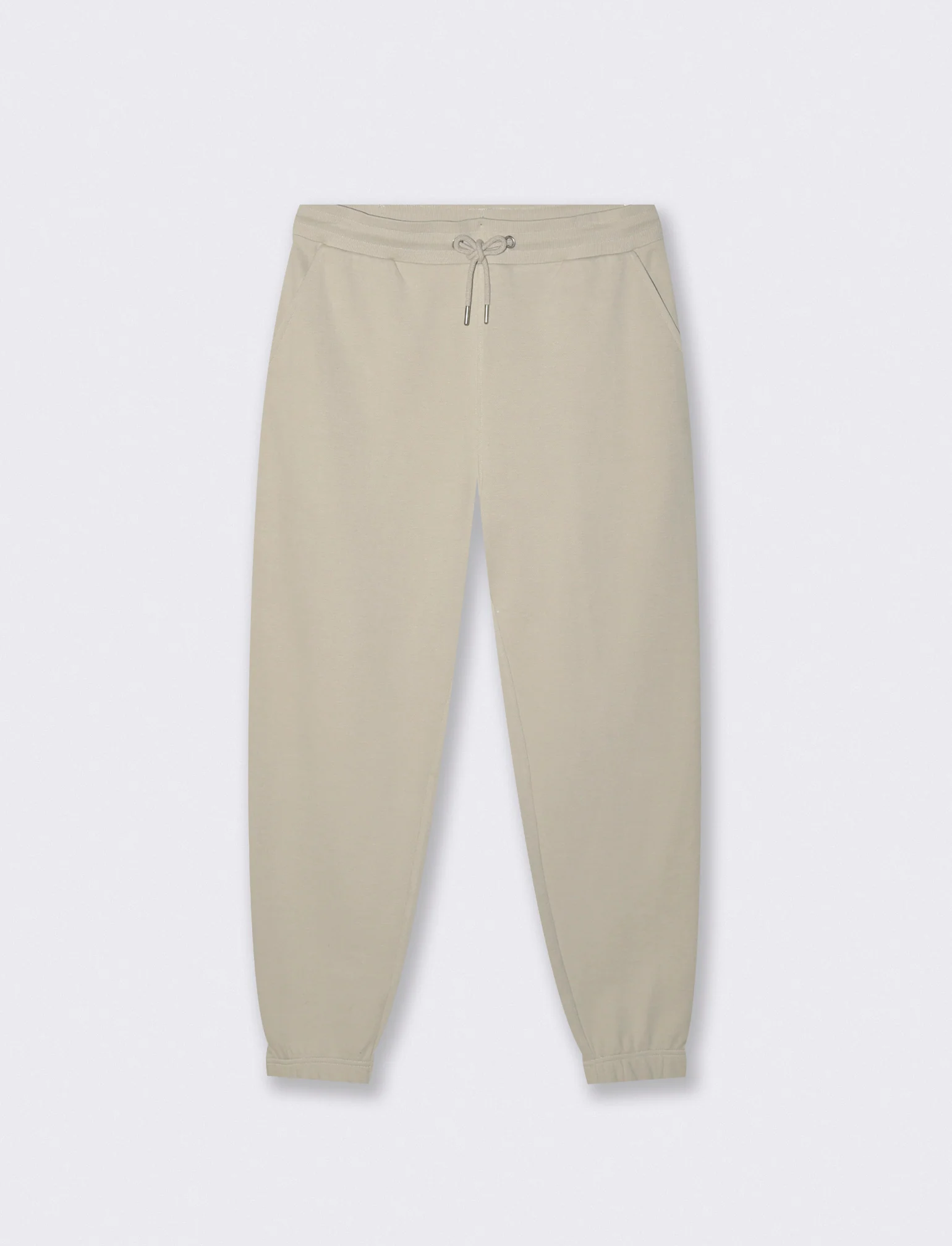 Pantaloni Jogger Basic in Piquet - Grigio ghiaccio - Image 2