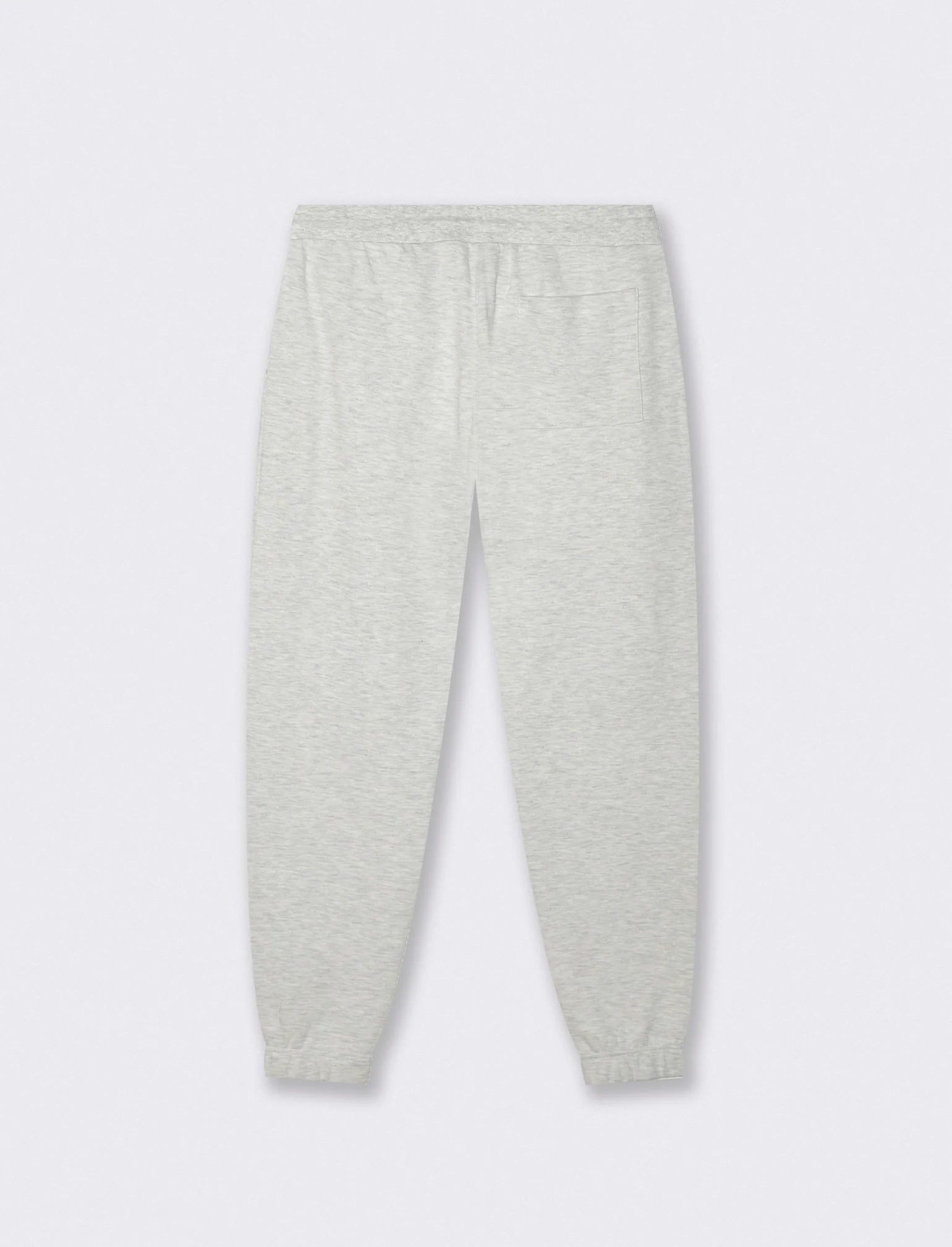 Pantaloni Jogger Basic in Piquet - Grigio mel. - Image 3