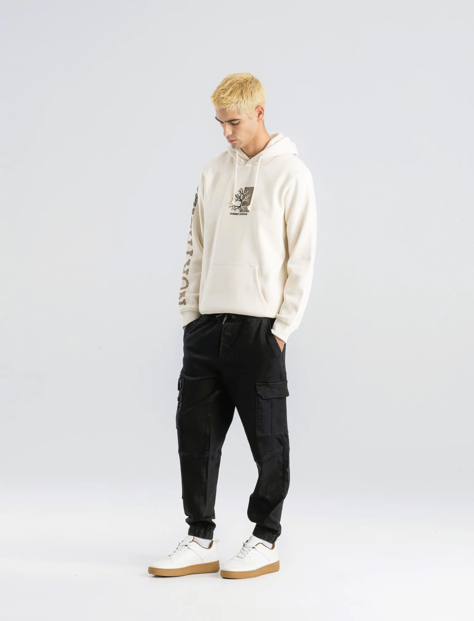 PANTALONI JOGGER CARGO FIT - Nero - Image 4