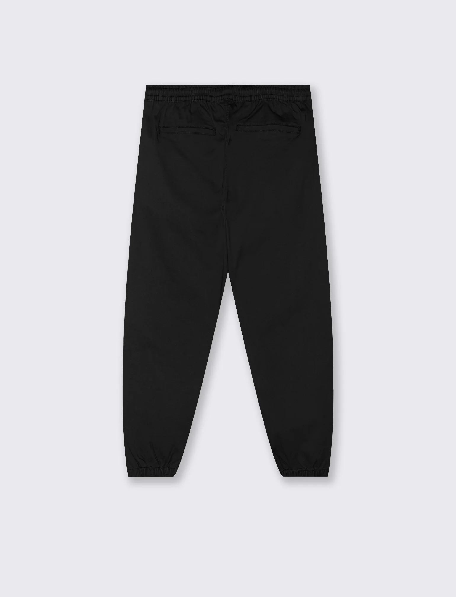 Pantaloni jogger con vita regolabile - Nero - Image 2