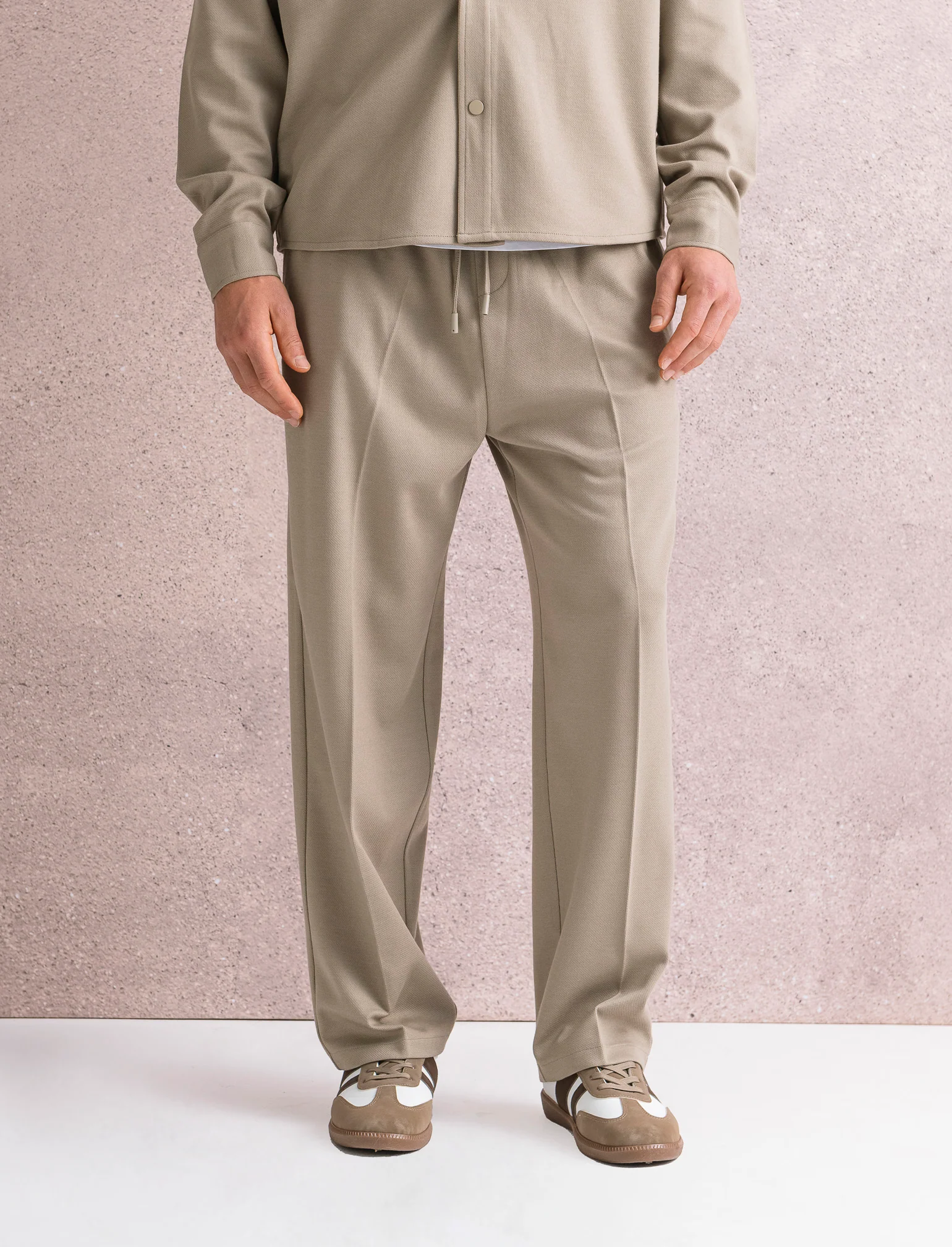 PANTALONI JOGGER DA COMPLETO IN TESSUTO JOGGER - Beige - Image 4