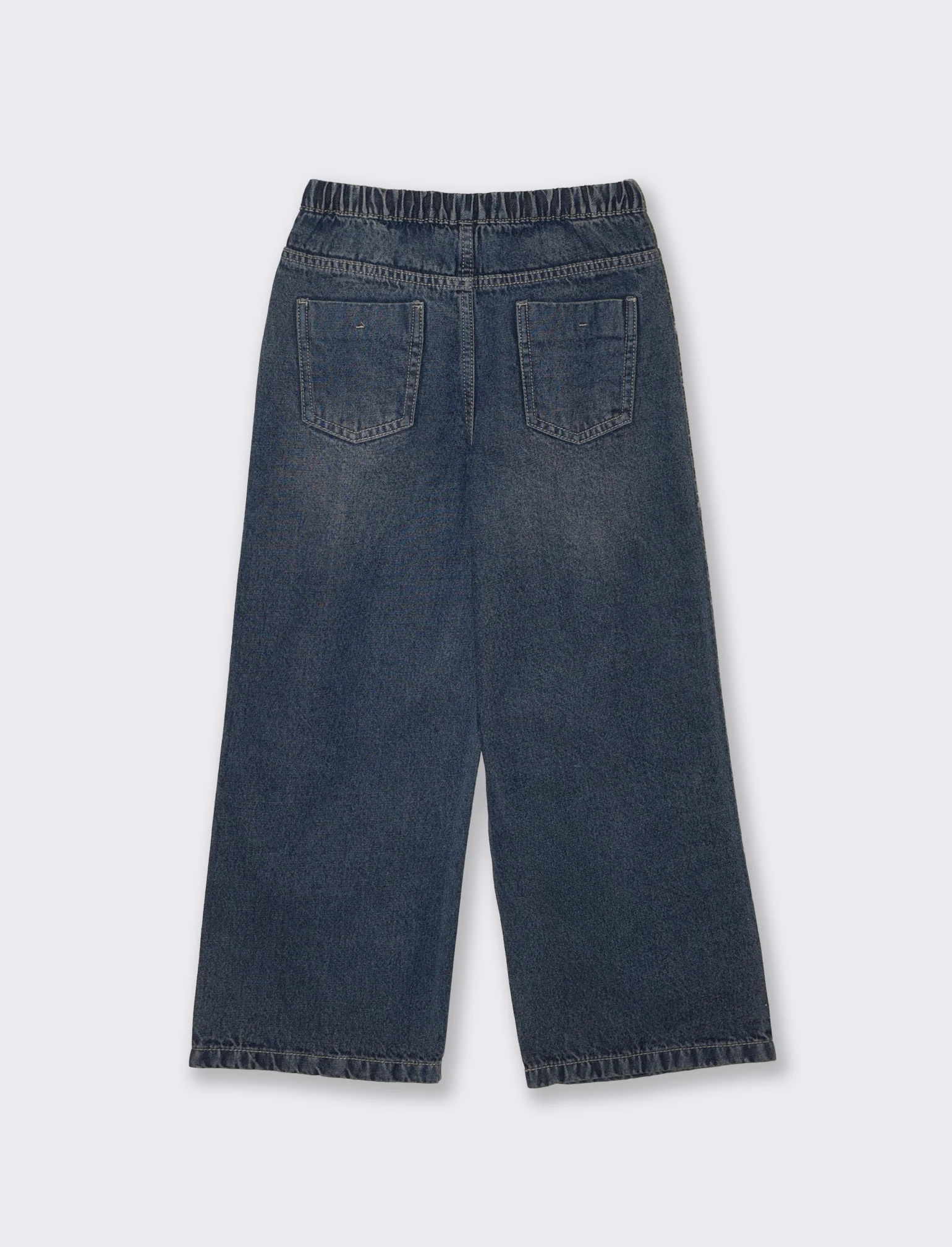 Pantaloni jogger denim wide leg con tasche - Denim - Image 2