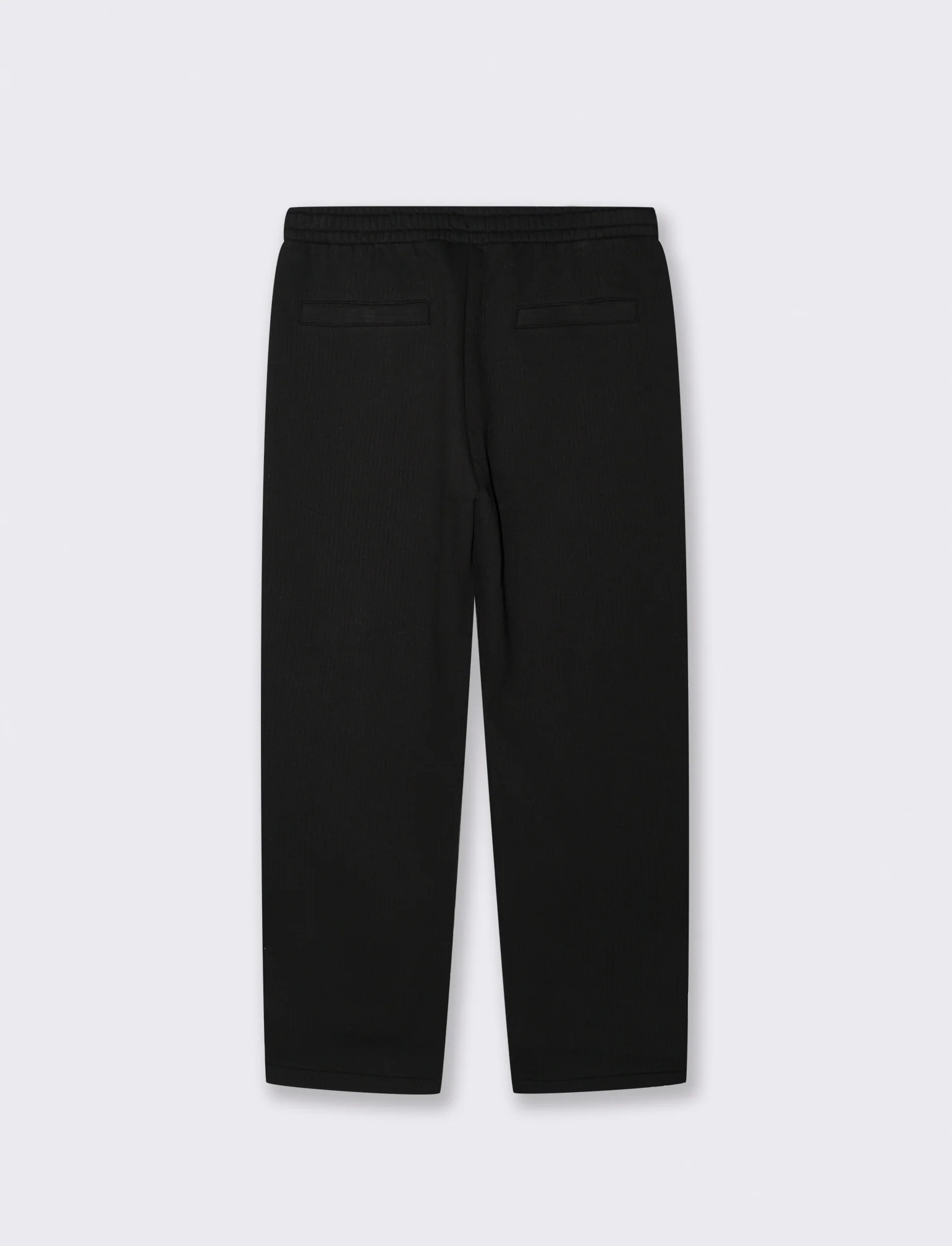 PANTALONI JOGGER EFFETTO COSTE RELAXED STRAIGHT FIT - Nero - Image 2