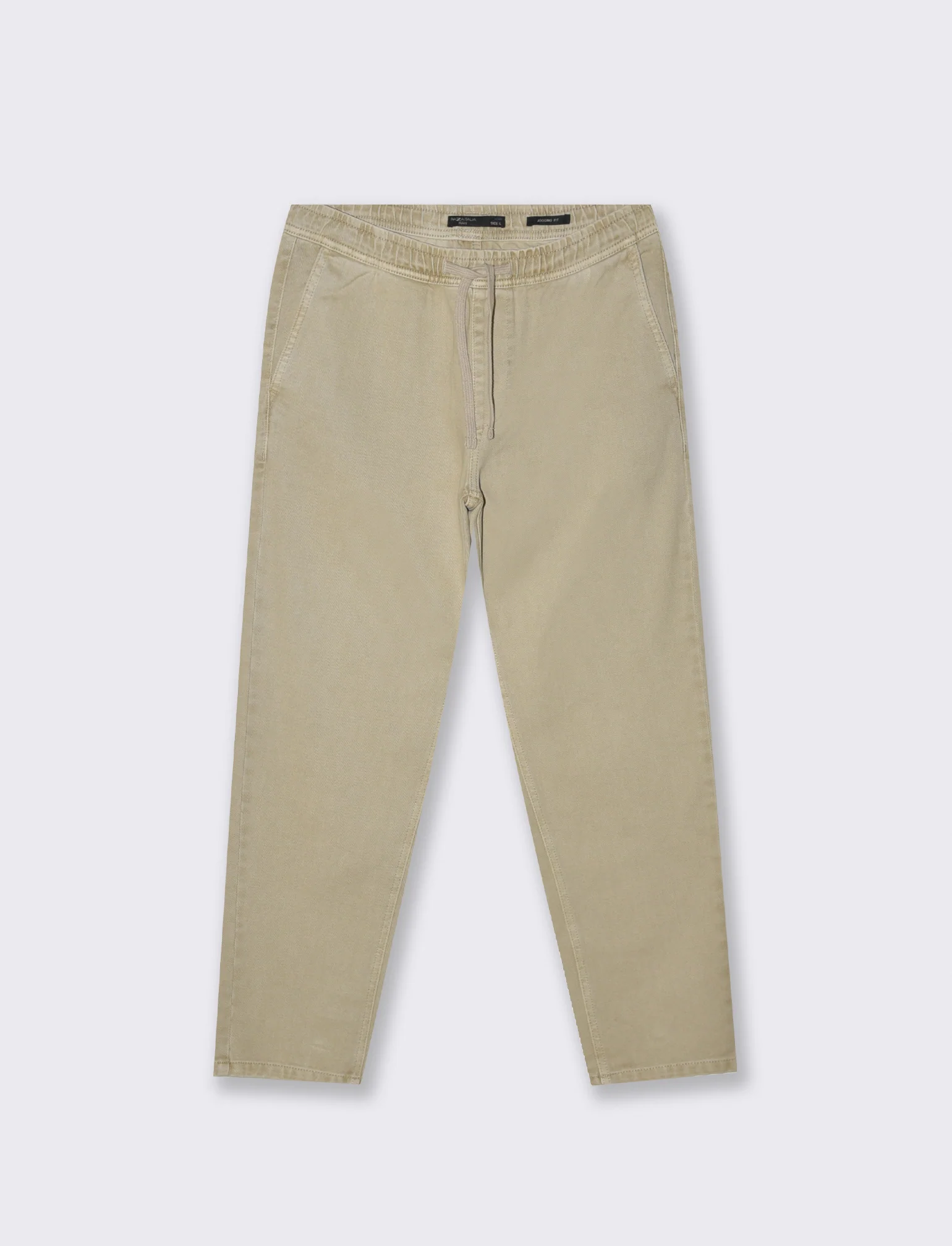 PANTALONI JOGGER EFFETTO DENIM - Beige