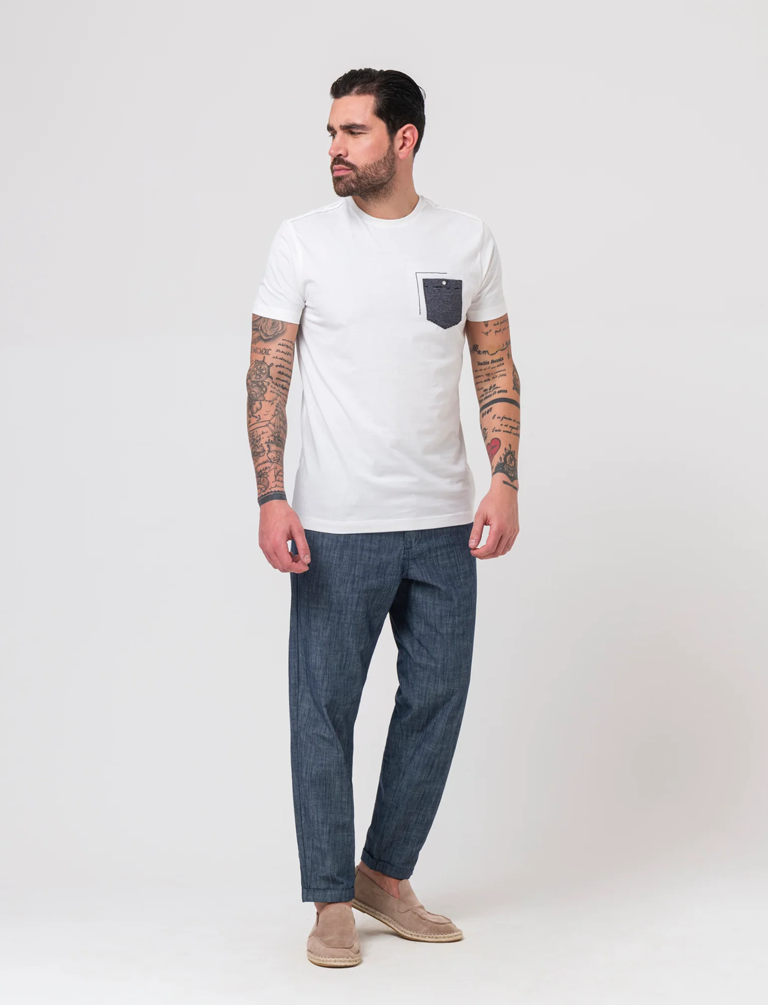 Pantaloni jogger effetto denim da uomo - Denim - Image 2