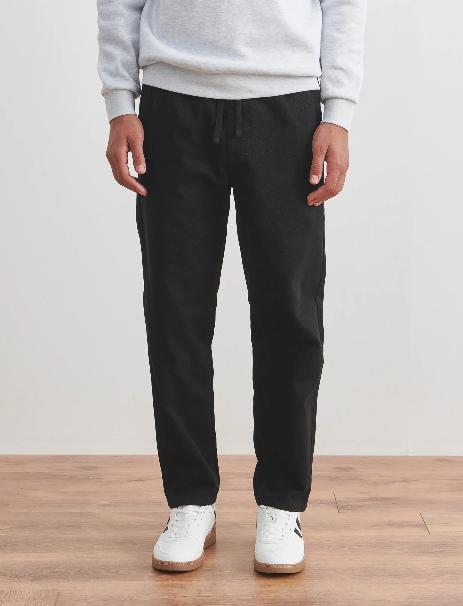 PANTALONI JOGGER EFFETTO DENIM - Nero - Image 3