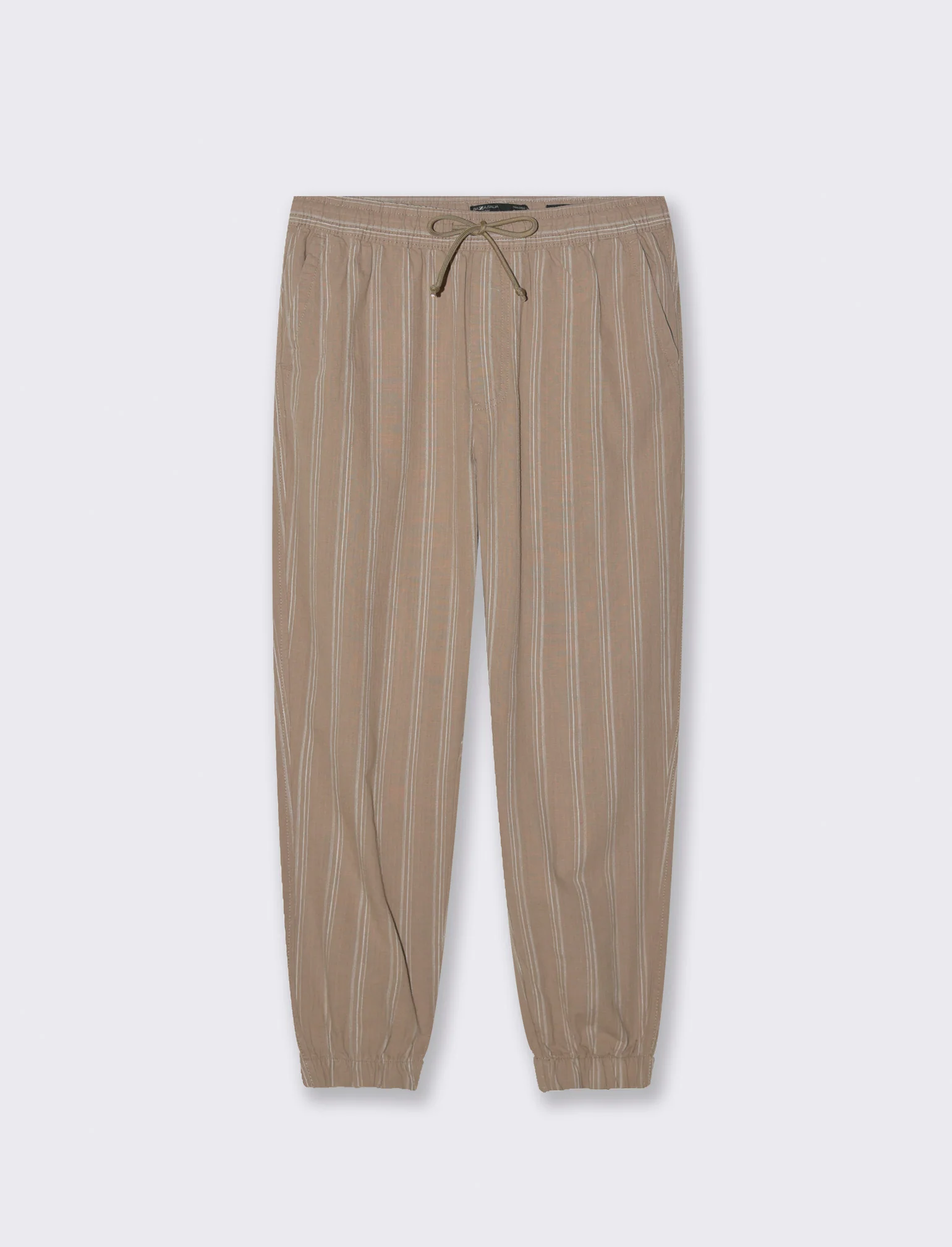 Pantaloni jogger effetto lino da uomo - Grigio tortora - Image 4