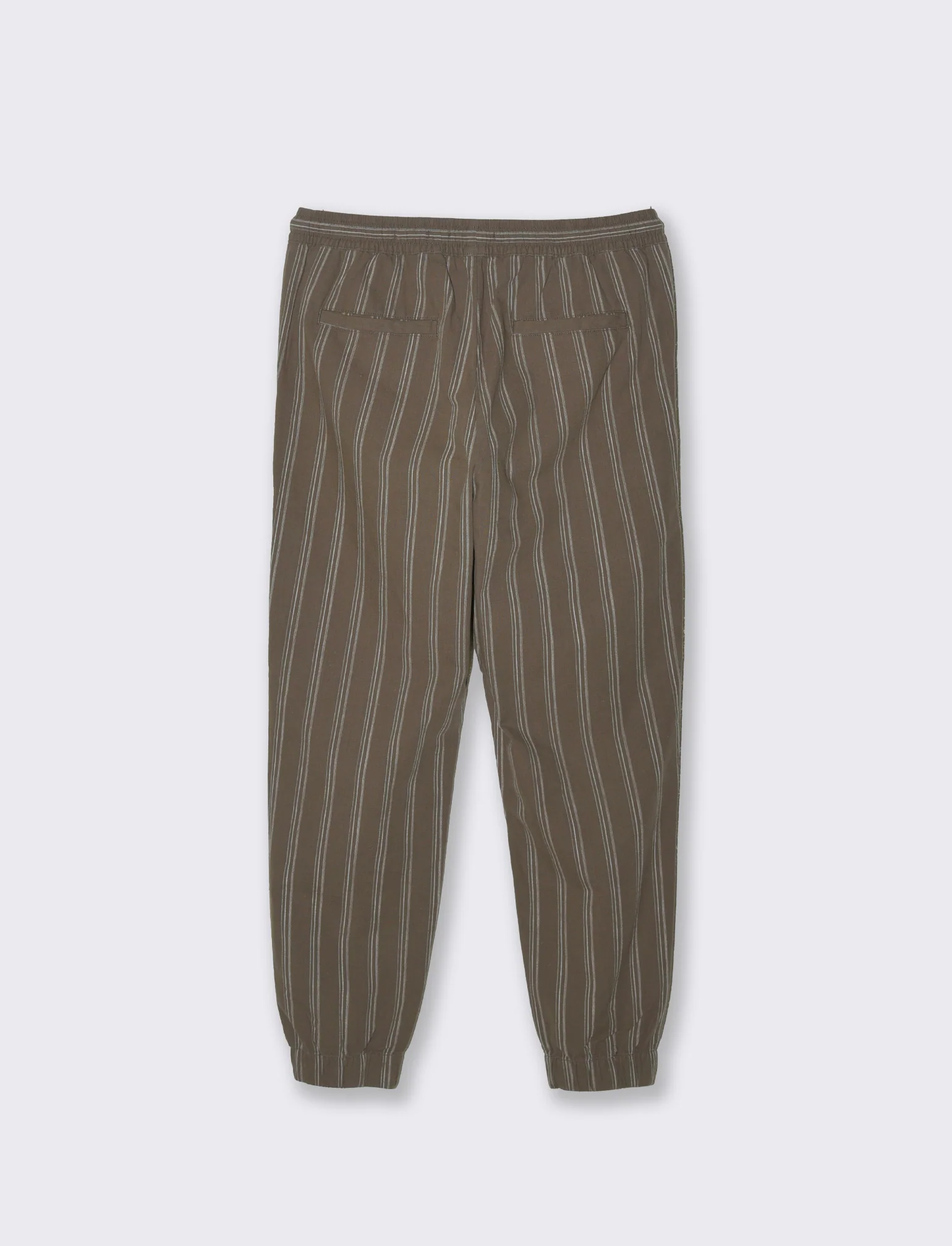 Pantaloni jogger effetto lino da uomo - Verde kaki - Image 2