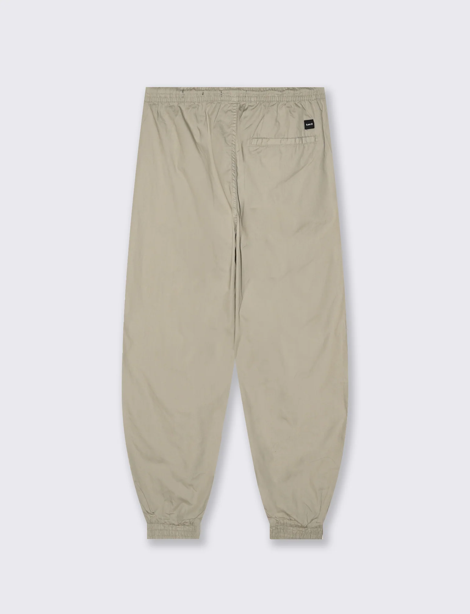 Pantaloni Jogger in Cotone con Laccio - Grigio stone - Image 2
