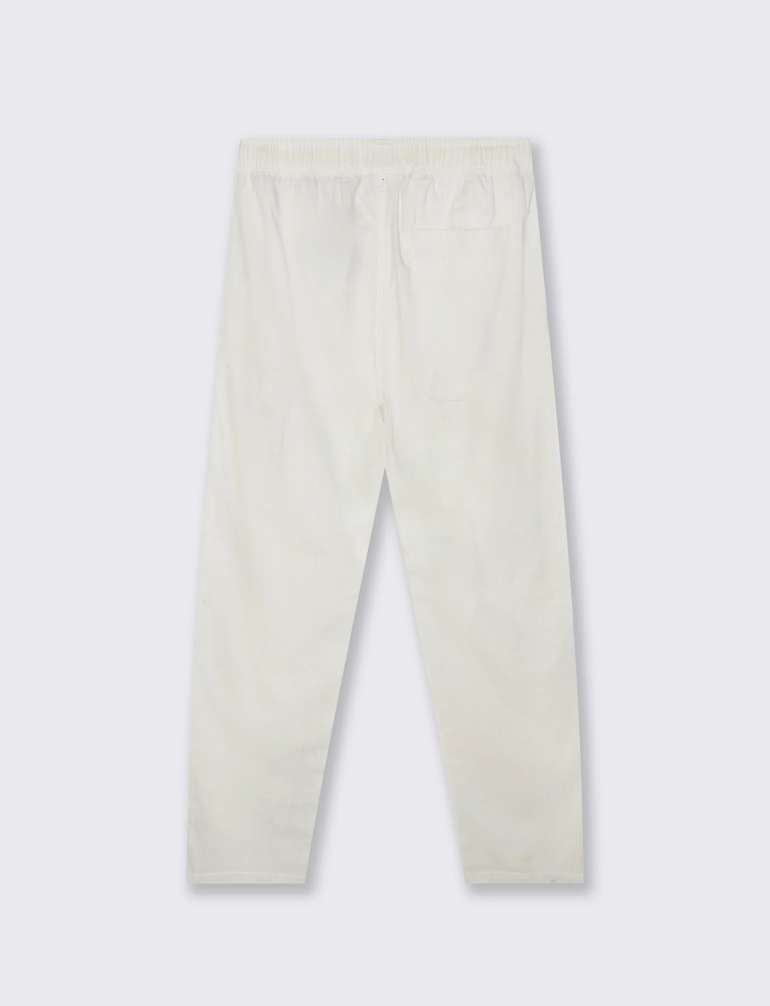 Pantaloni jogger in cotone con tasche - Bianco - Image 2