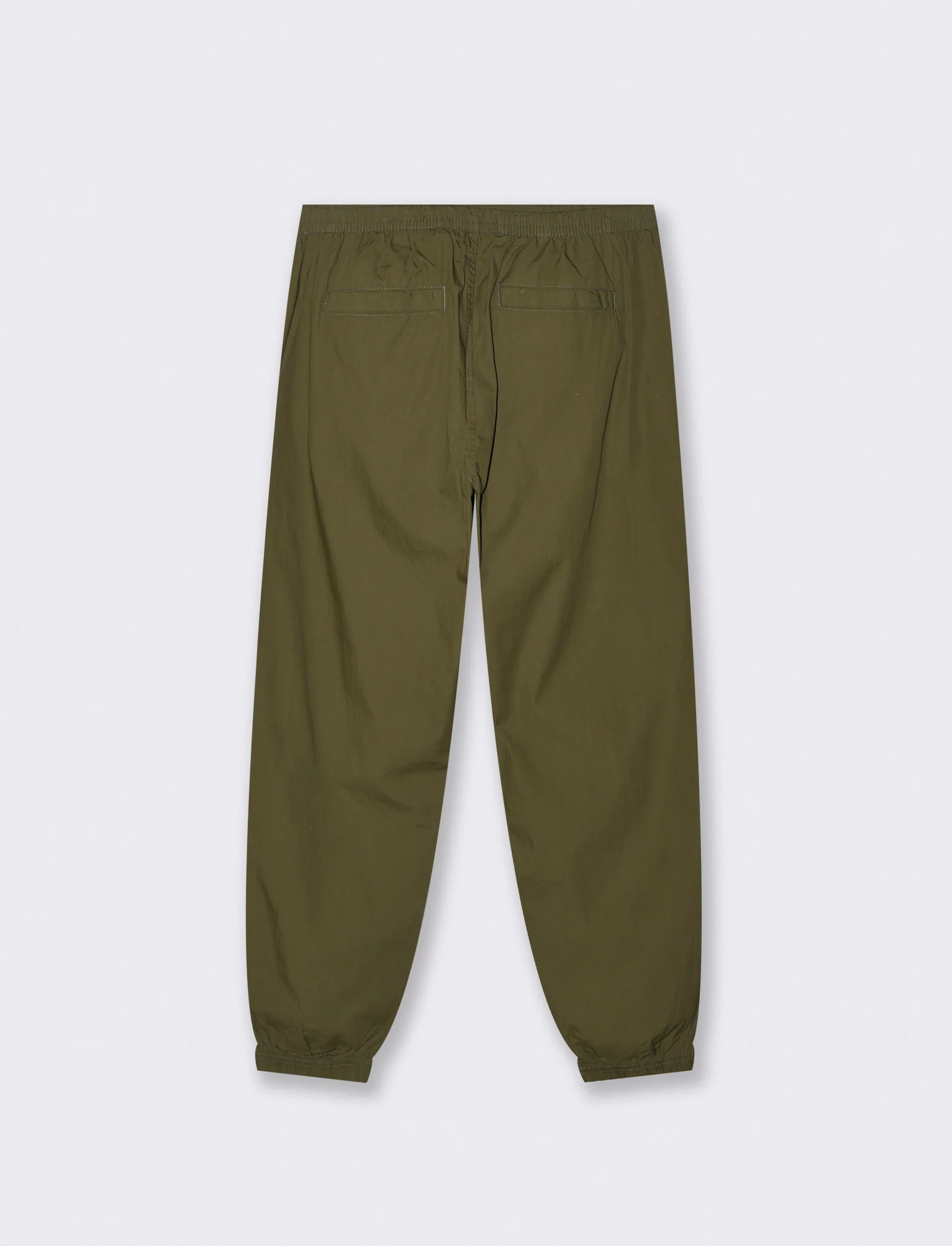 Pantaloni Jogger in Cotone con Vita Elastica - Verde militare - Image 2