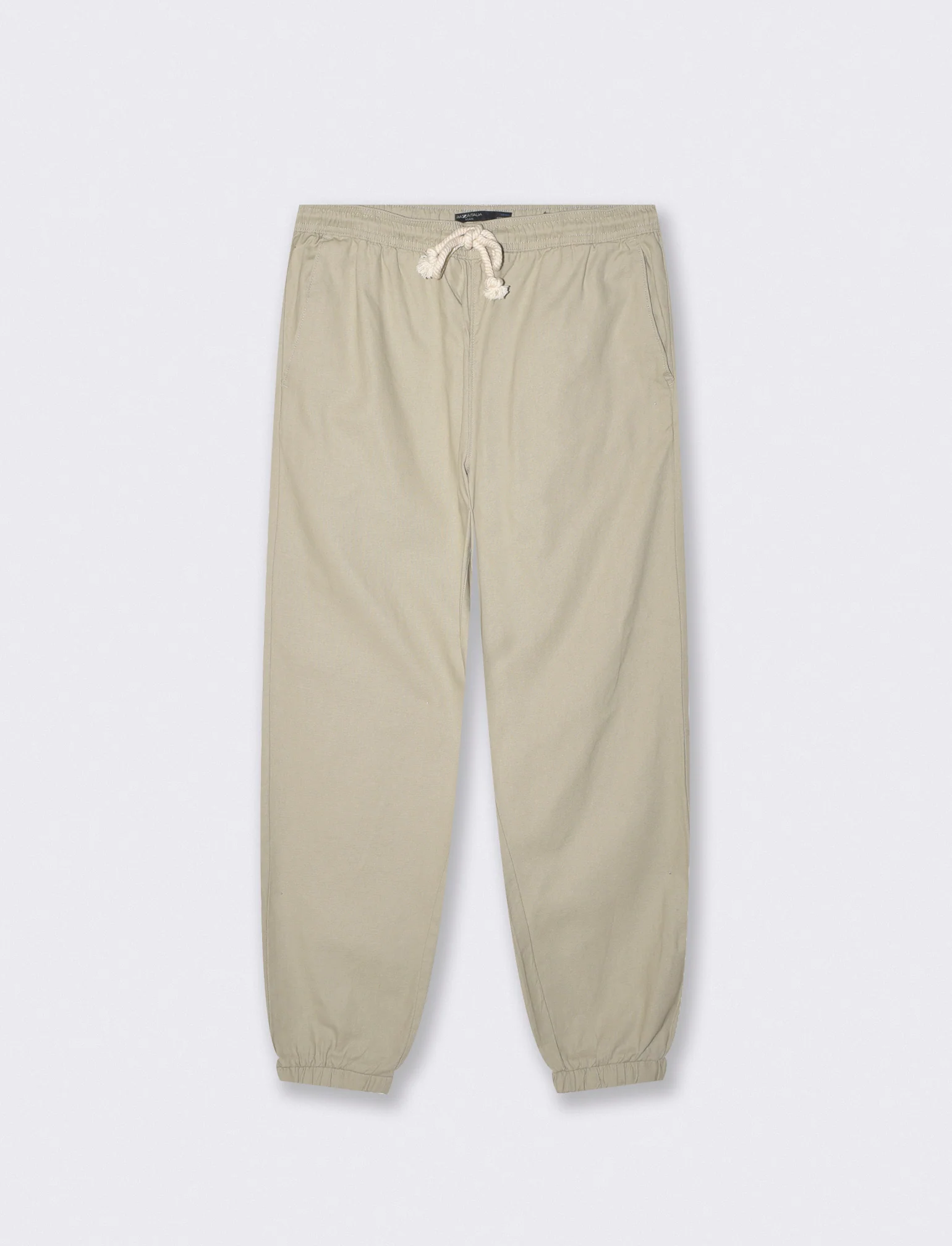 Pantaloni jogger in cotone strutturato - Grigio stone