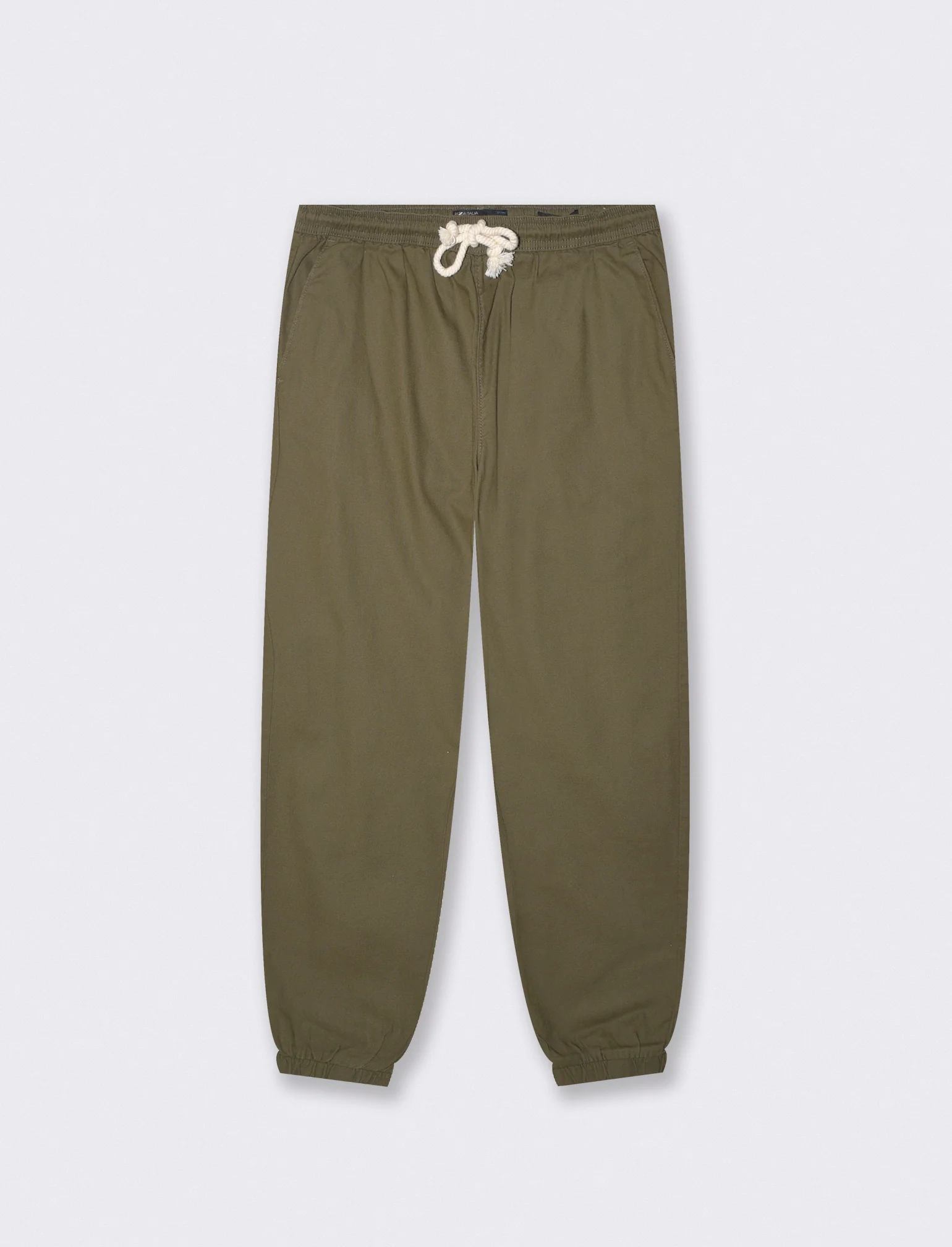 Pantaloni jogger in cotone strutturato - Verde militare