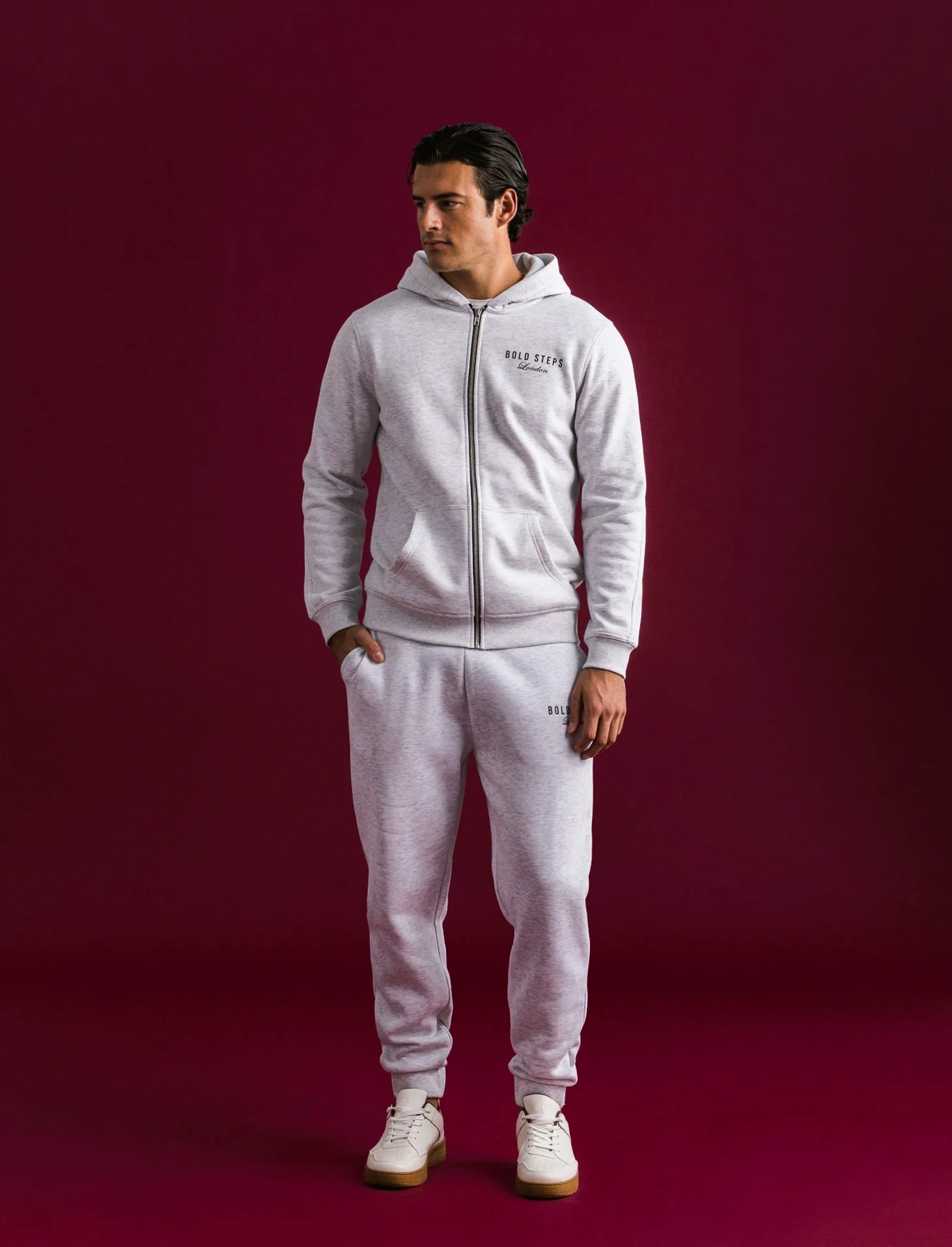 PANTALONI JOGGER IN FELPA BAGGY FIT - Grigio mel. - Image 3