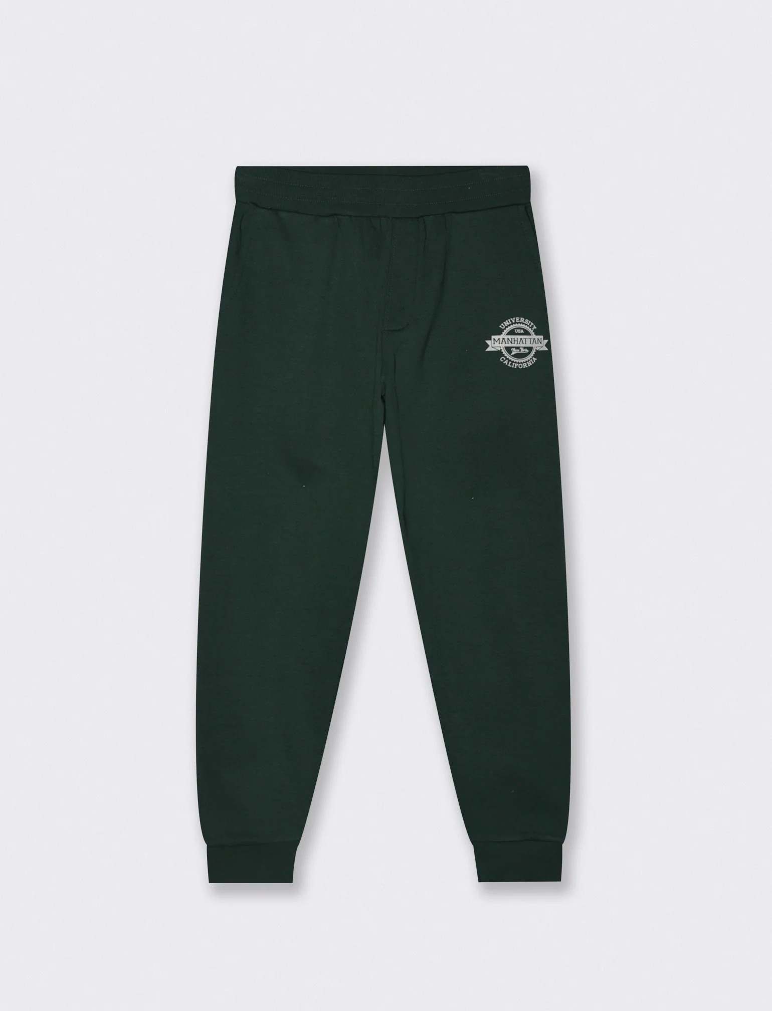PANTALONI JOGGER IN FELPA CON STAMPA FLOCK - Verde scuro - Image 2