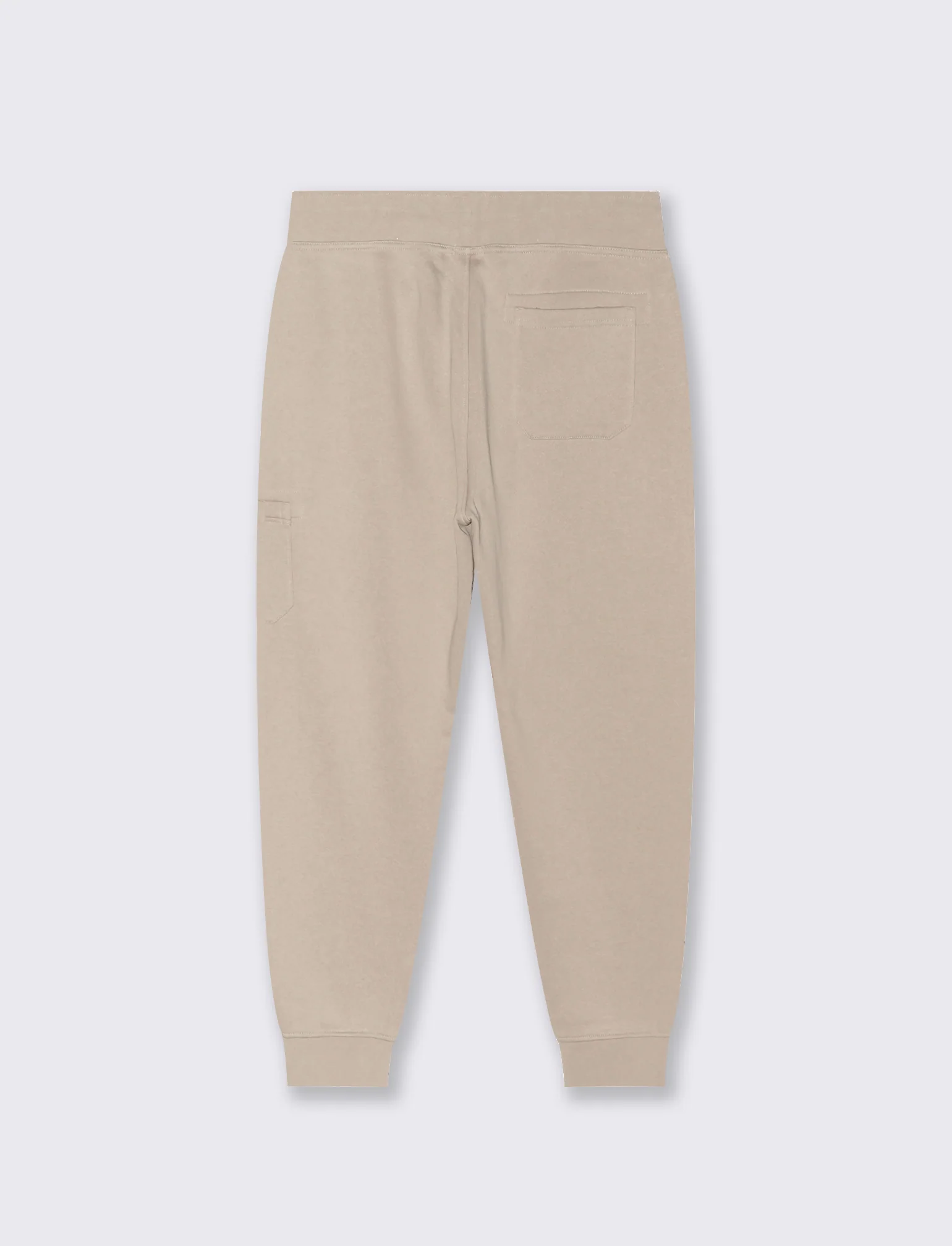 PANTALONI JOGGER IN FELPA CON TASCA LATERALE - Beige - Image 2