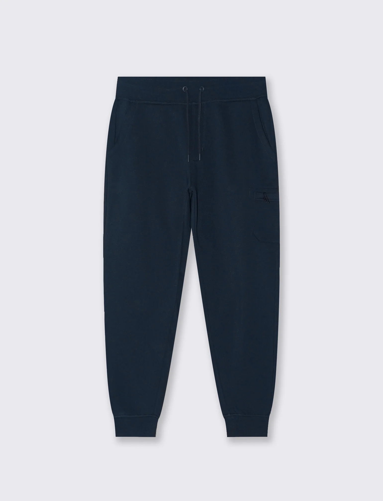 PANTALONI JOGGER IN FELPA CON TASCA LATERALE - Blu