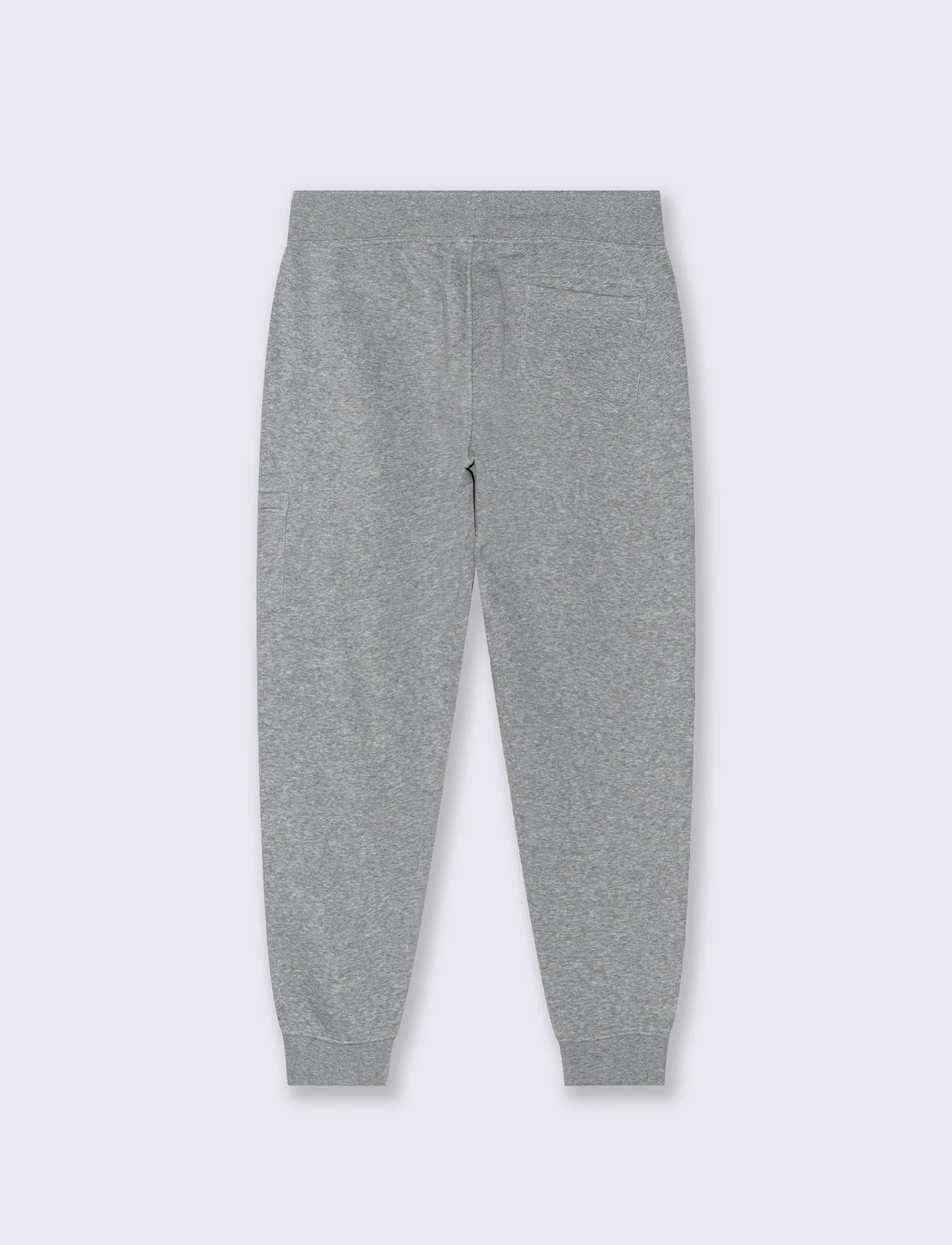 PANTALONI JOGGER  IN FELPA CON TASCA LATERALE - Grigio mel. - Image 3