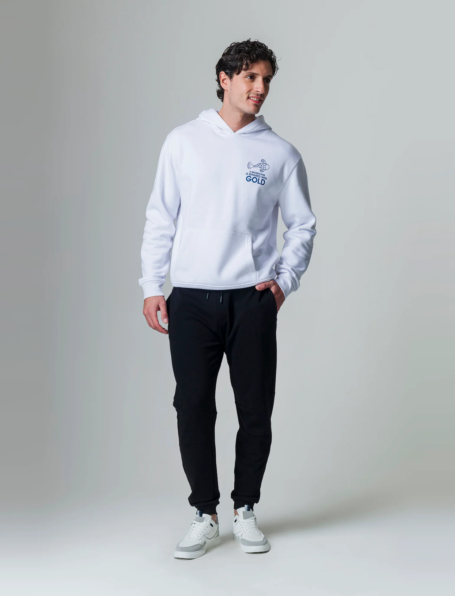 Pantaloni jogger in felpa da uomo - Nero - Image 4