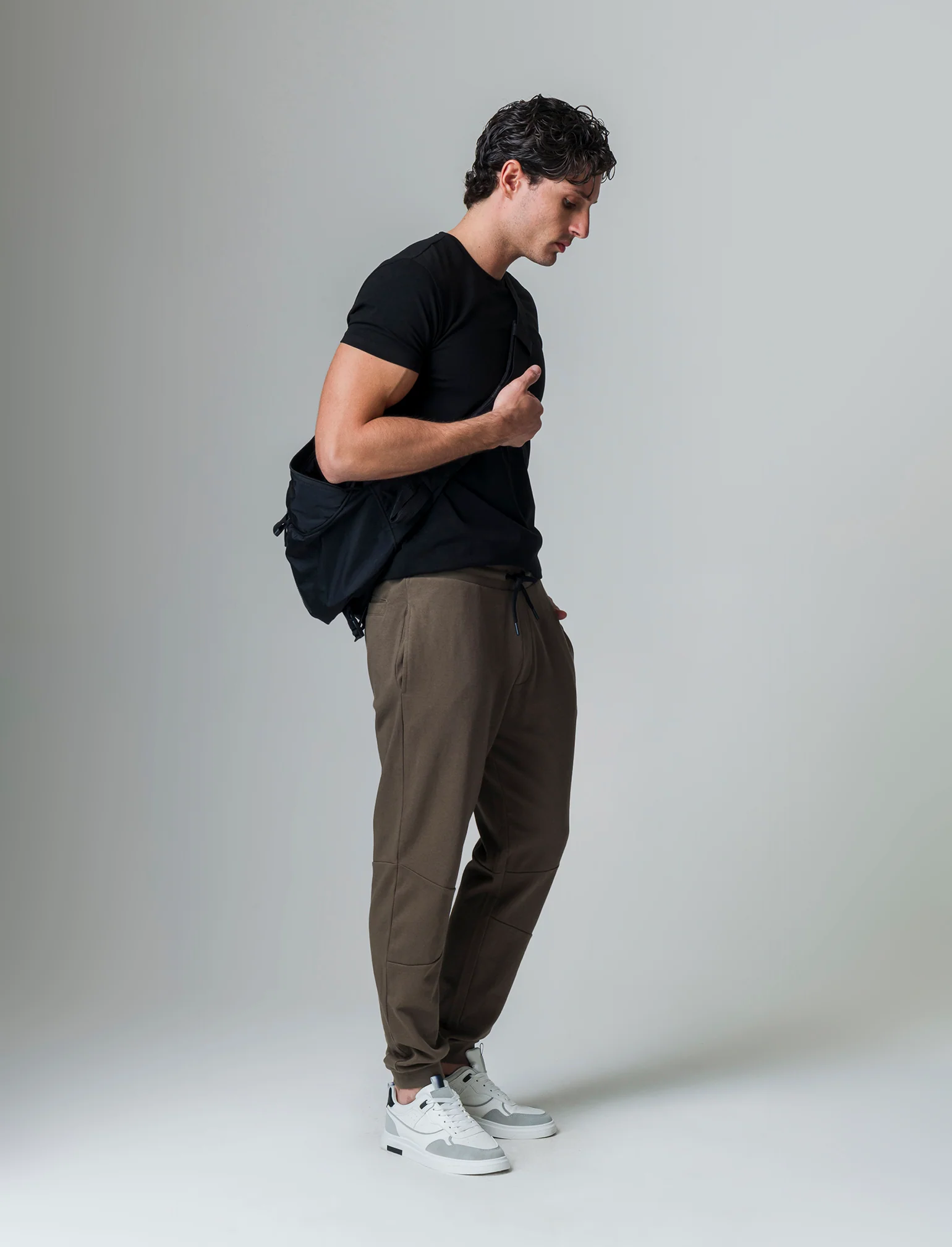 Pantaloni jogger in felpa da uomo - Verde kaki - Image 2