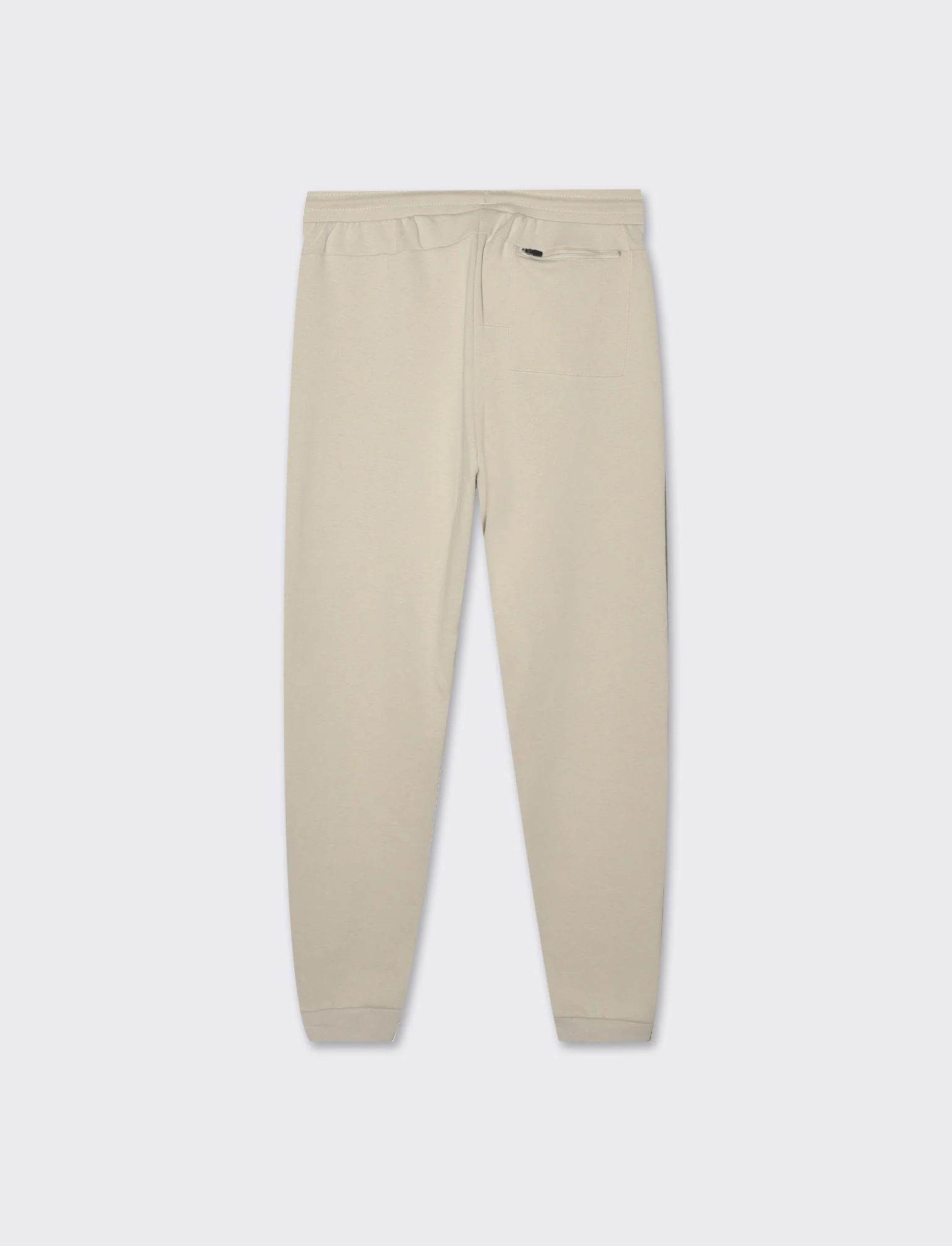 Pantaloni jogger in piquet doppiato - Beige - Image 2