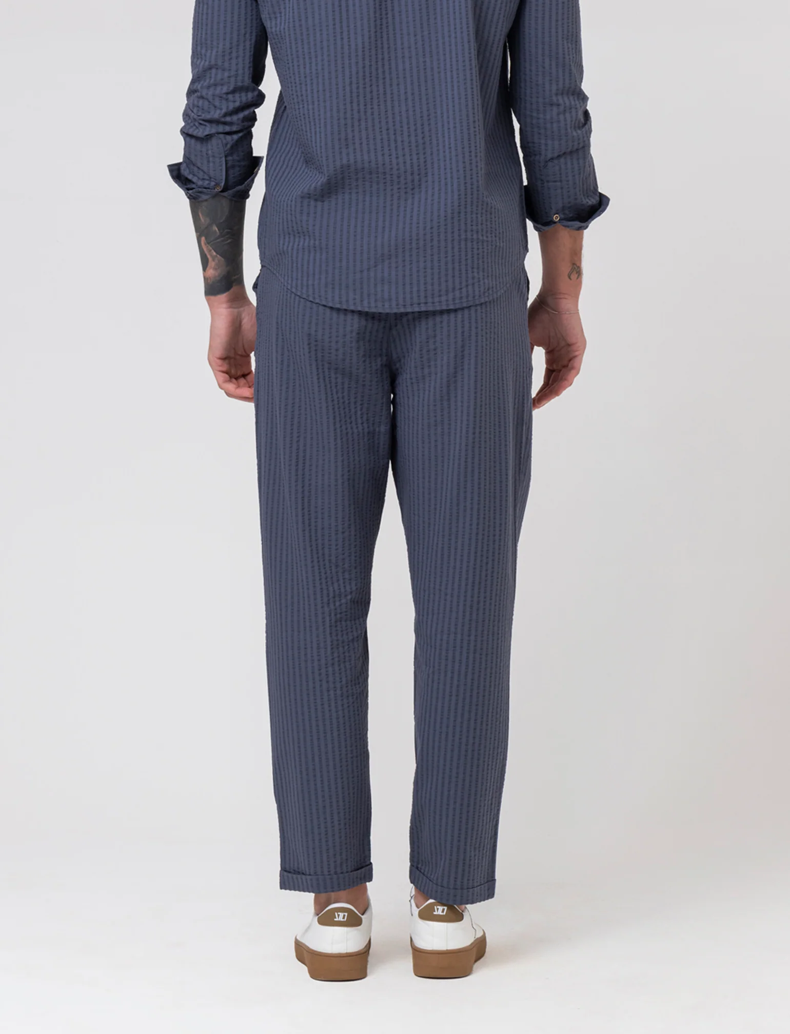 Pantaloni jogger in seersucker da uomo - Avion - Image 2