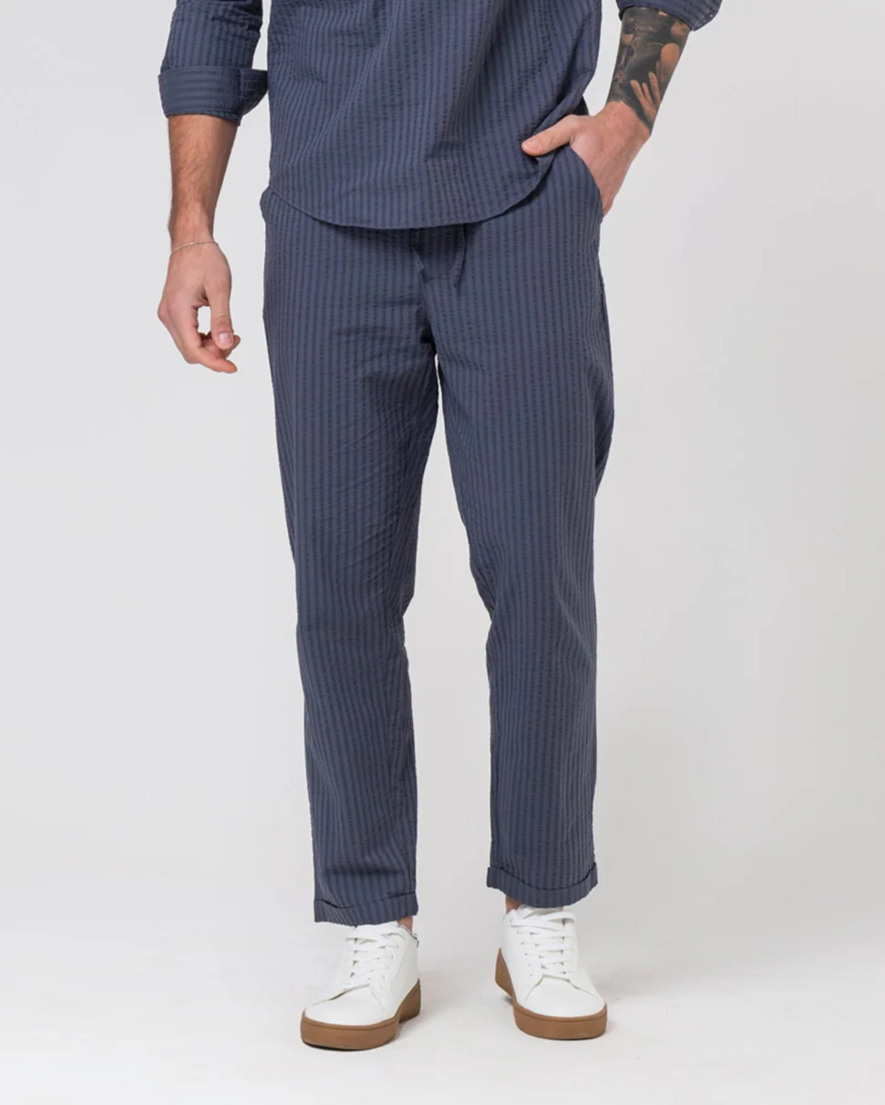 Pantaloni jogger in seersucker da uomo - Avion - Image 3