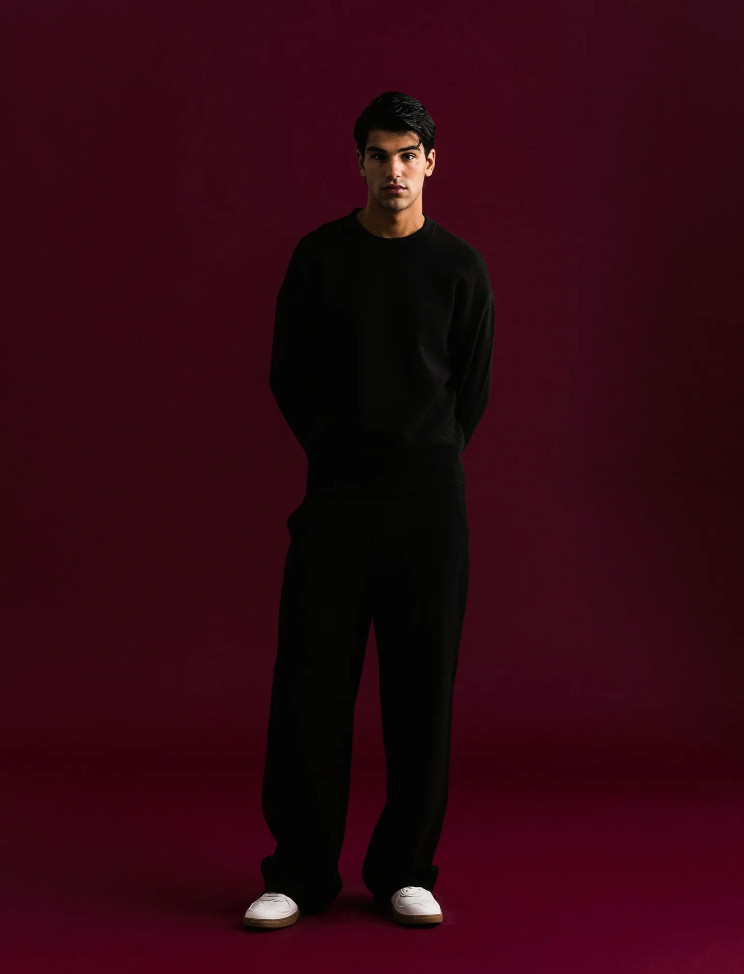 PANTALONI JOGGER IN TESSUTO GOFFRATO - Nero - Image 3