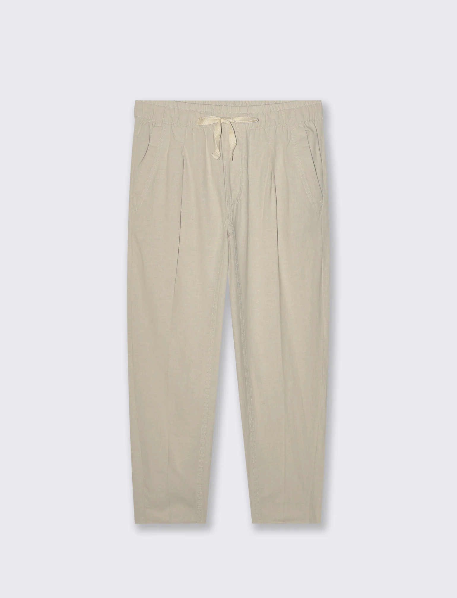 Pantaloni jogger in tessuto misto lino da uomo - Grigio ghiaccio - Image 4