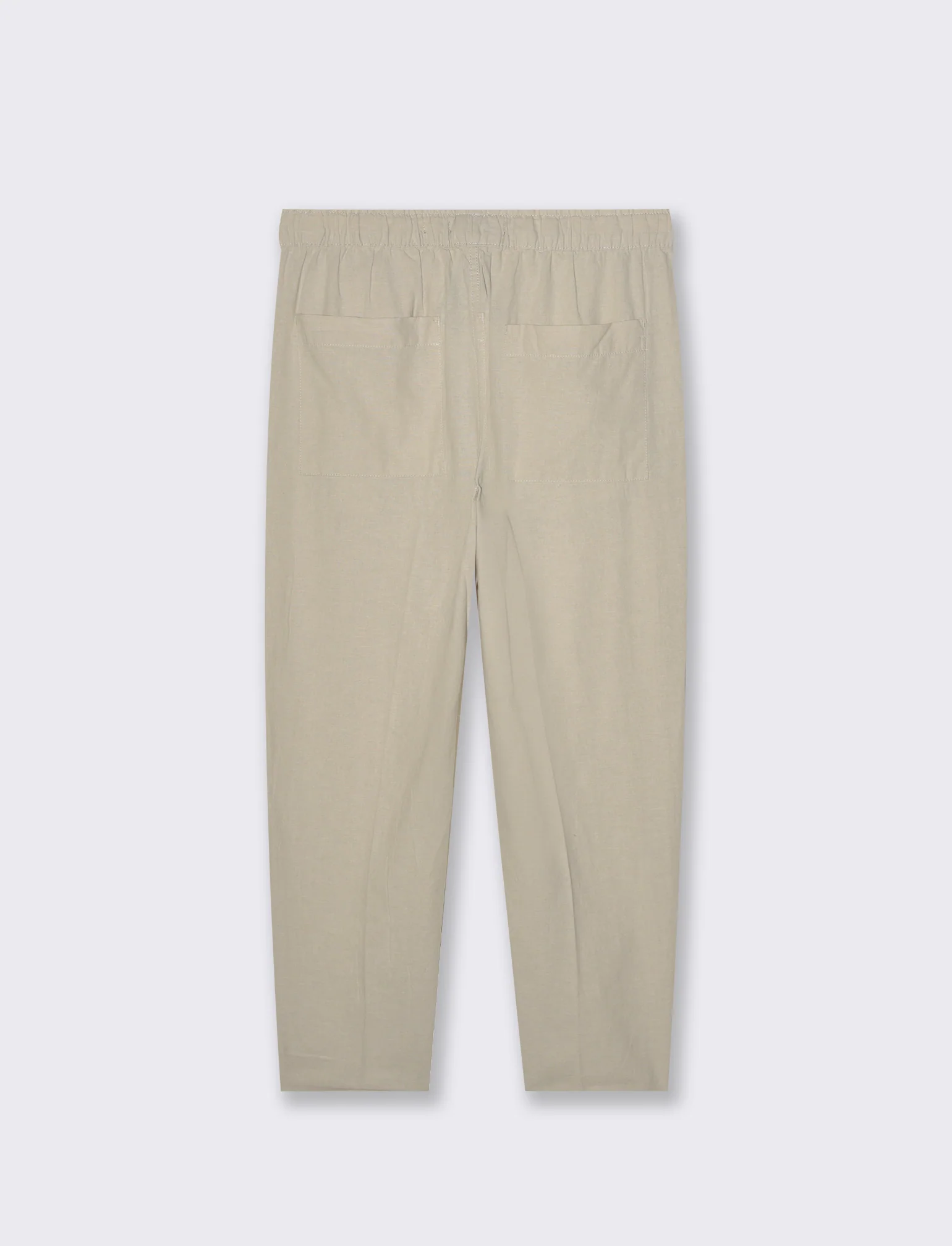 Pantaloni jogger in tessuto misto lino da uomo - Grigio ghiaccio - Image 5