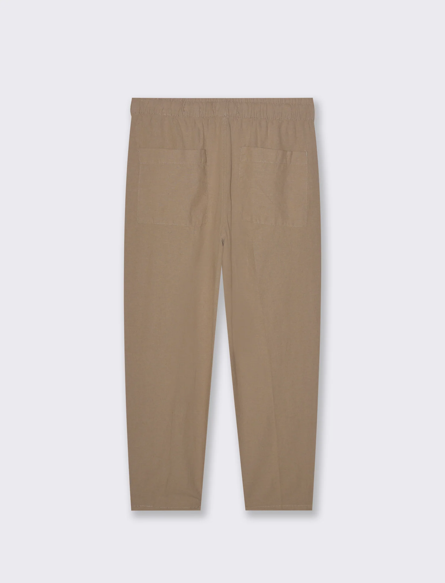 Pantaloni jogger in tessuto misto lino da uomo - Grigio tortora - Image 2